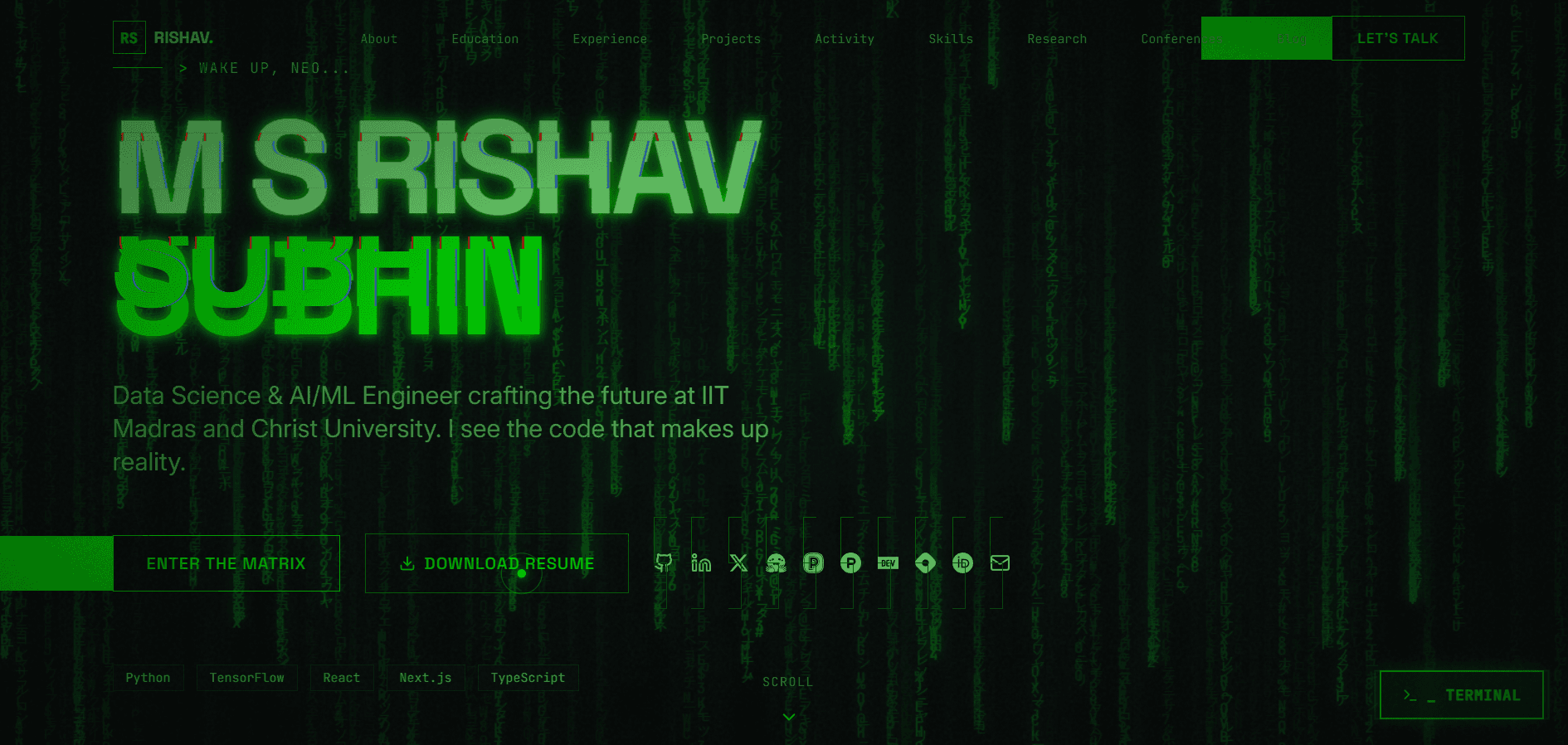 Interactive Cybernetic Portfolio (GUI + CLI) image 3