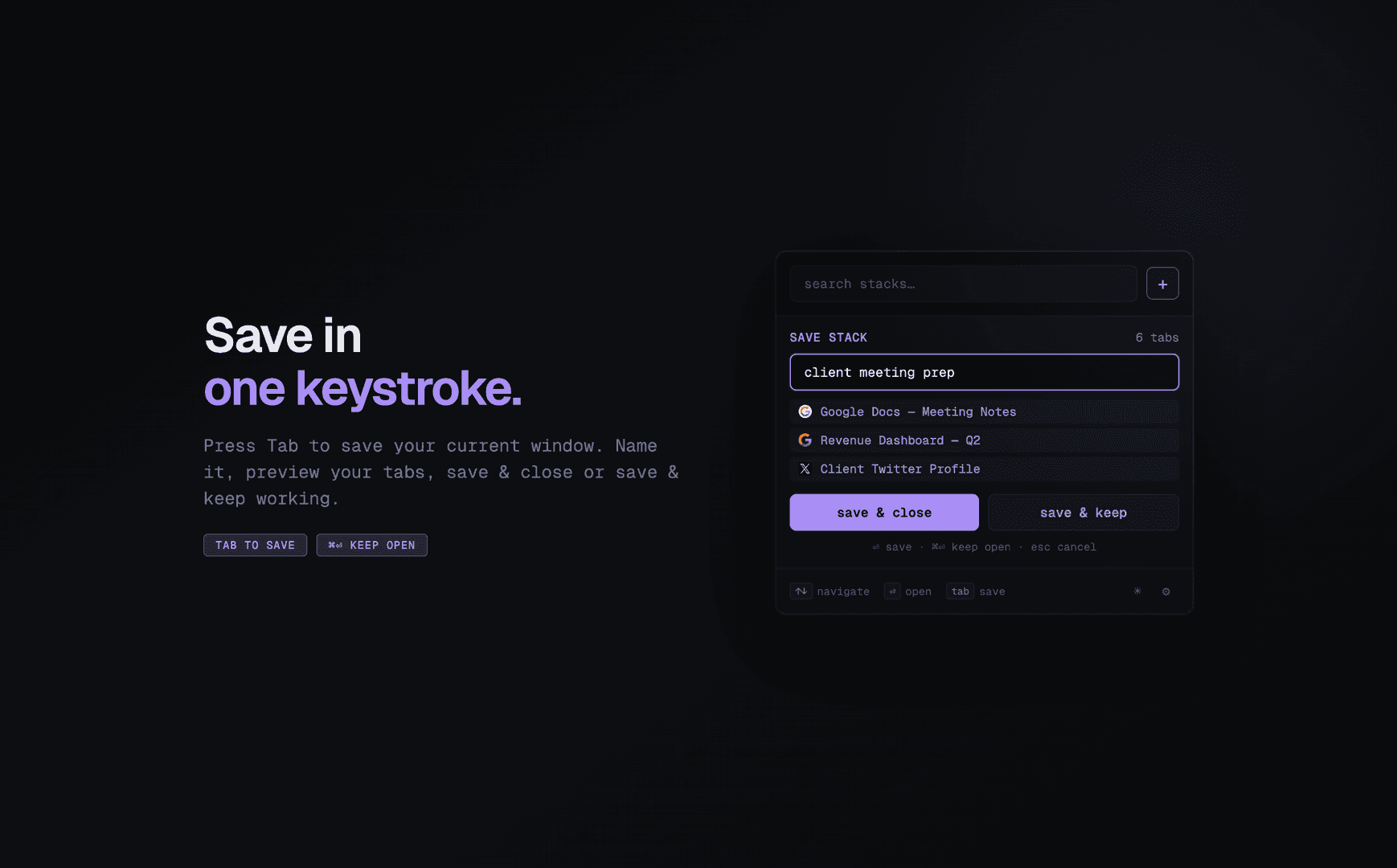 Stack - Tab Manager & Session Saver image 4