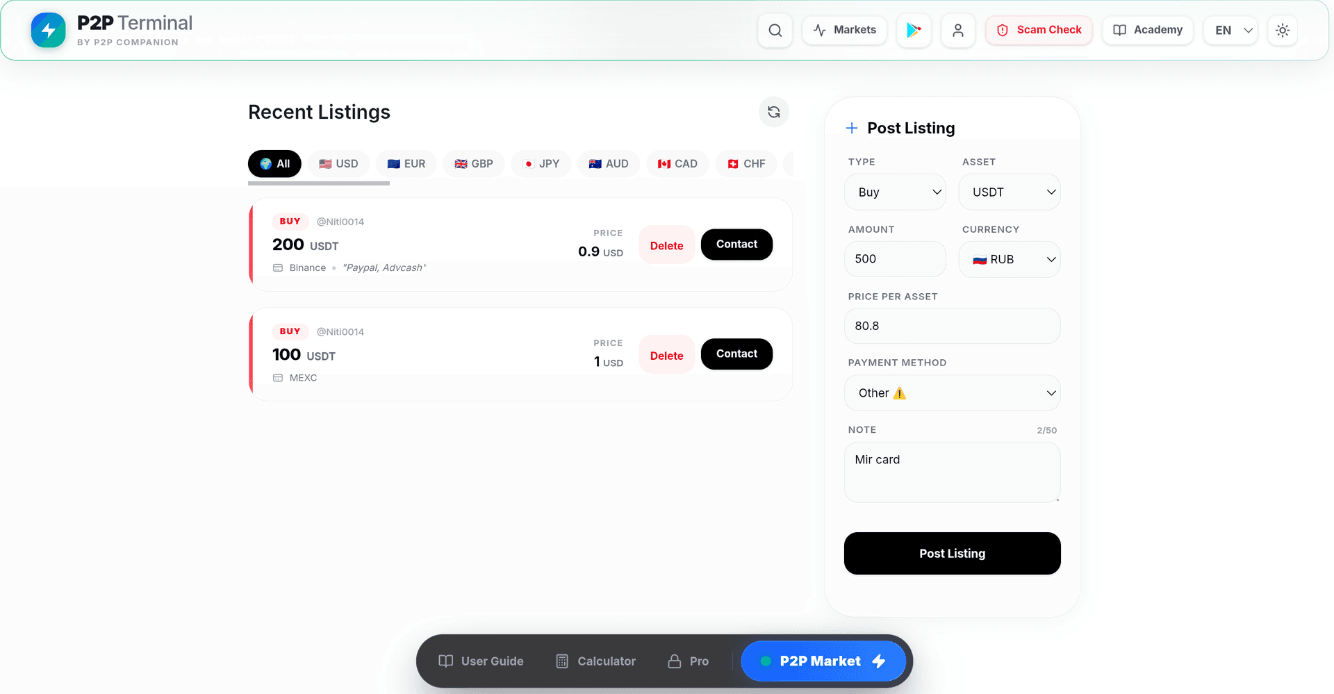P2P Crypto Price Comparison | image 2