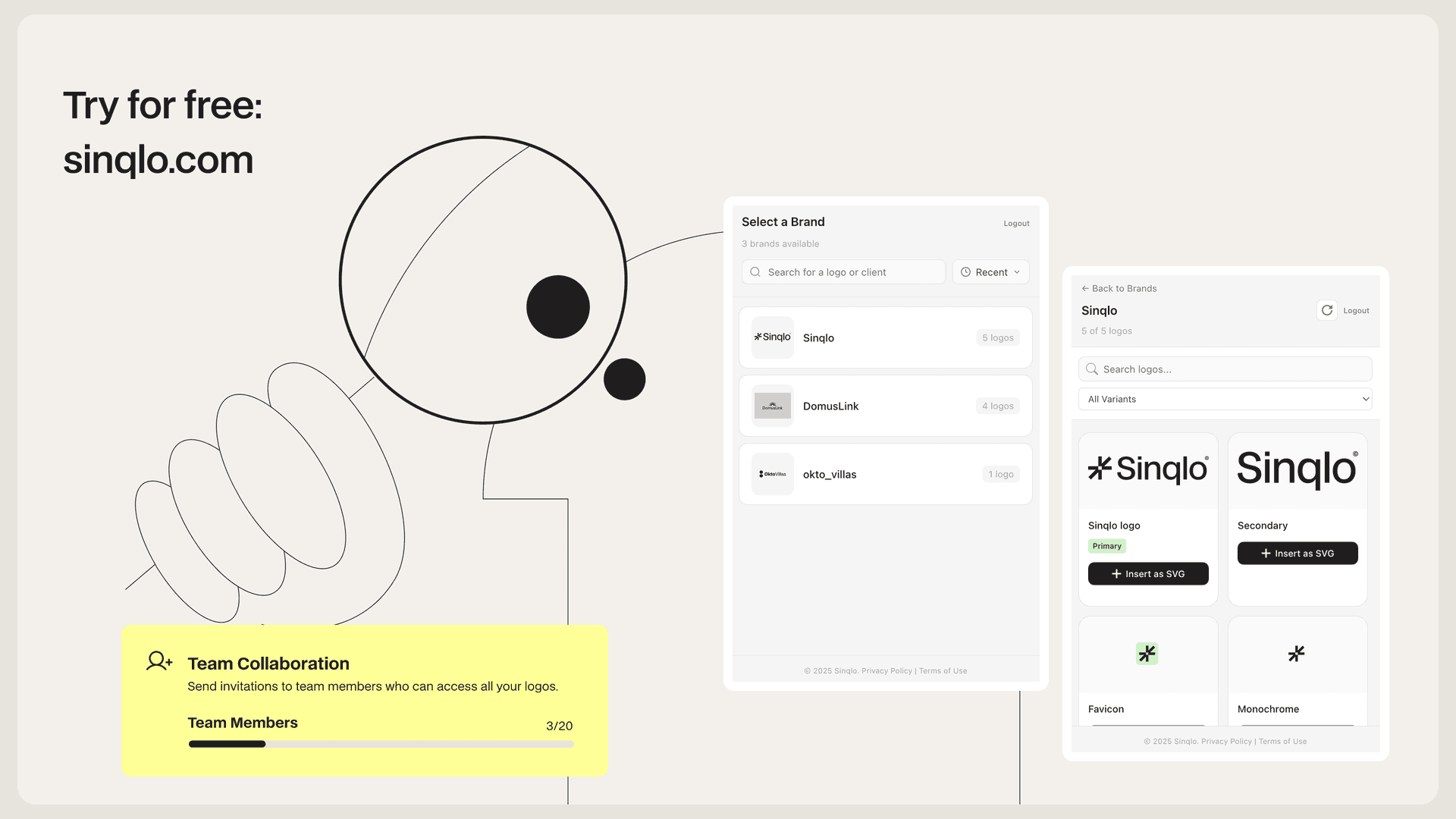 Sinqlo - Logo Delivery & Sharing image 3
