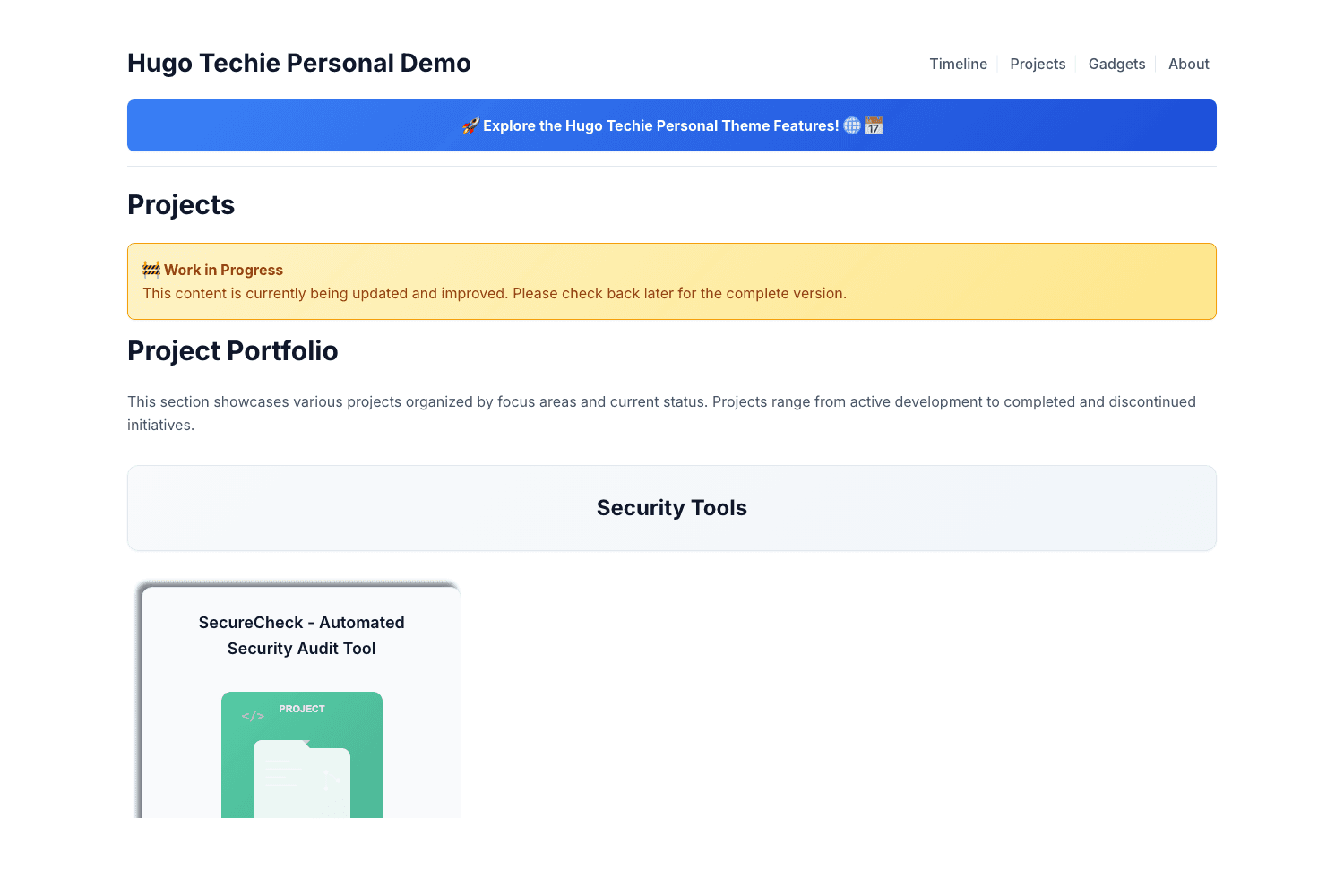 Techie-Personal : Hugo theme for techies image 3