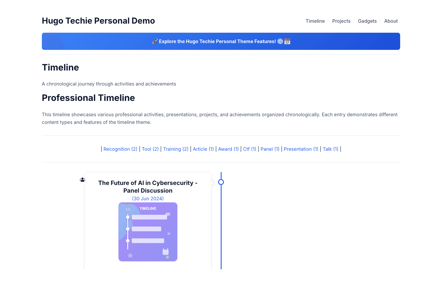 Techie-Personal : Hugo theme for techies image 2
