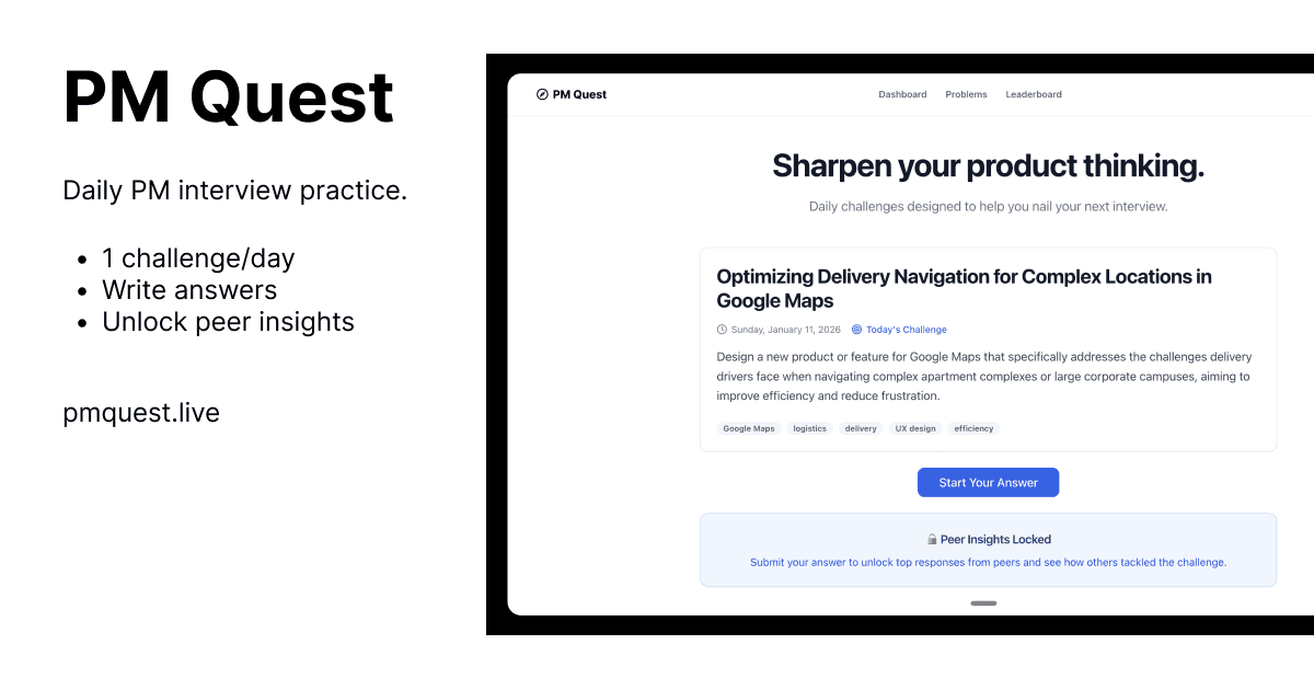 PM Quest - Leetcode for Product Managers image 1