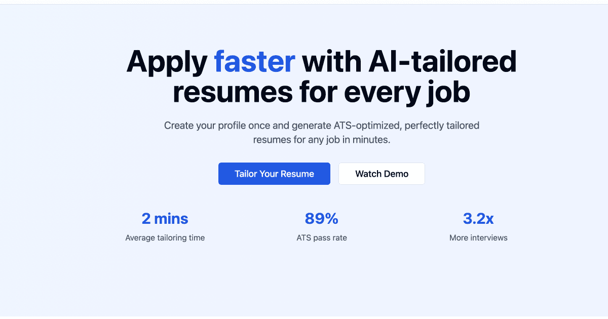 TailorUp - AI Resume Tailoring image 1