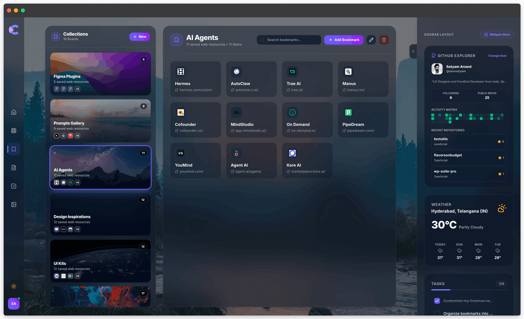 Cosmos : New Tab image 2