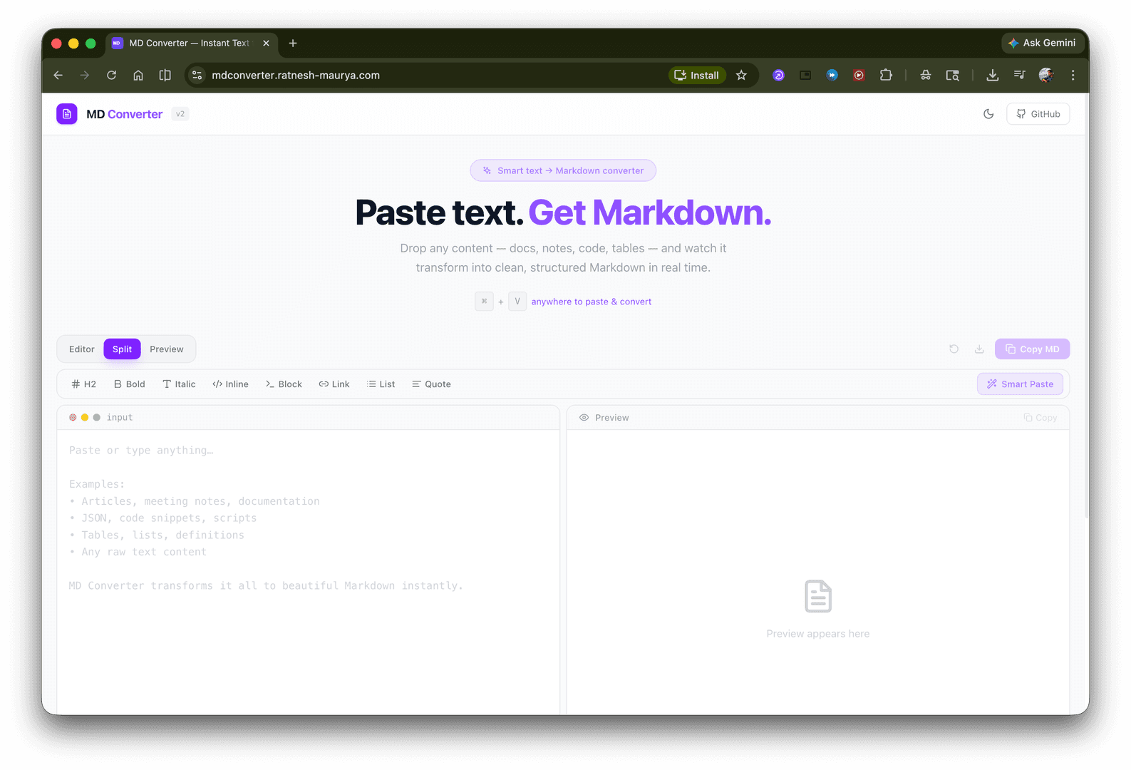 MD Converter — Instant Text to Markdown image 2