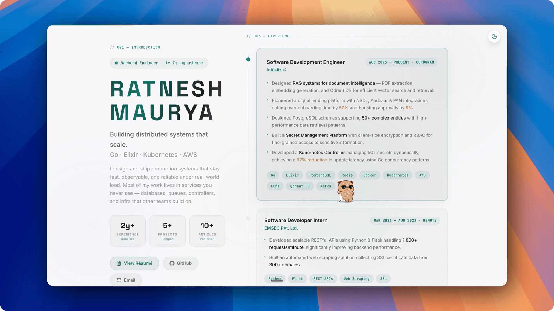 Personal Website image 3