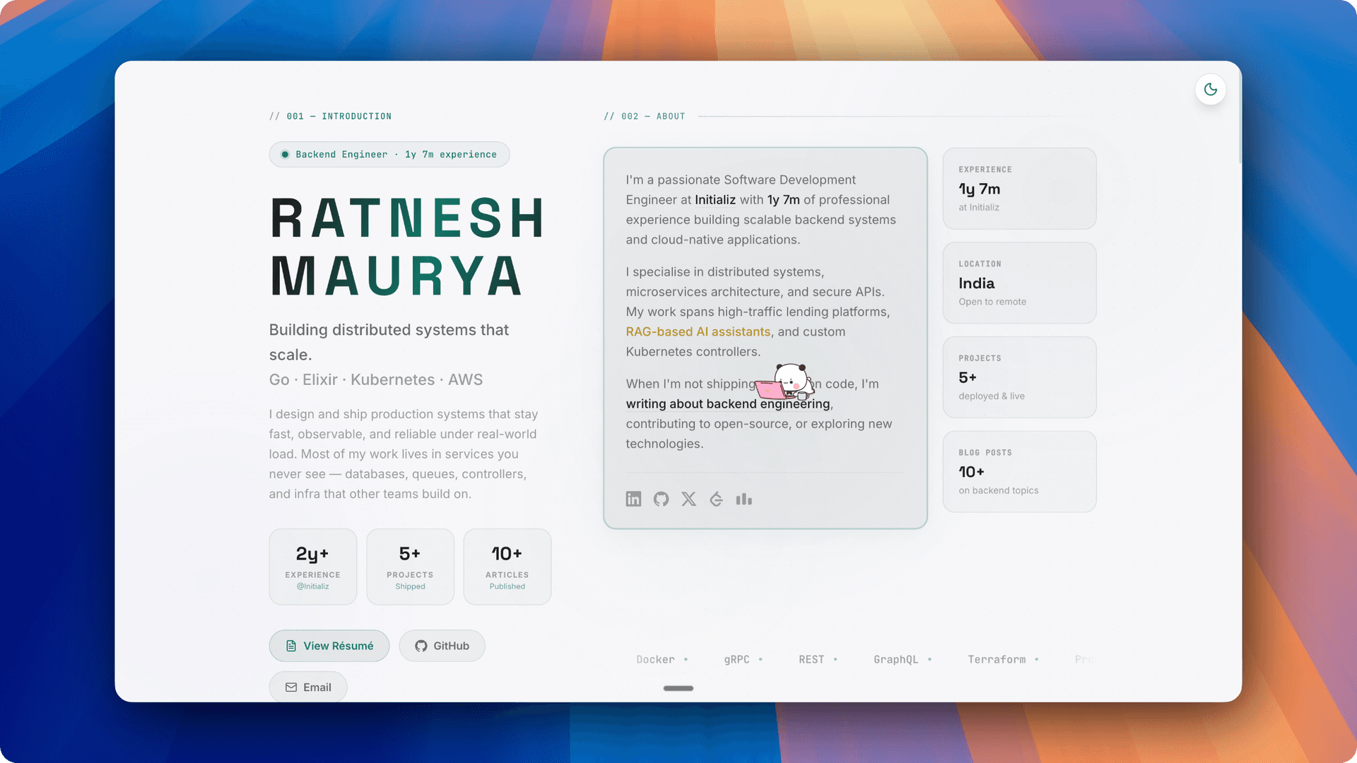 Personal Website image 2