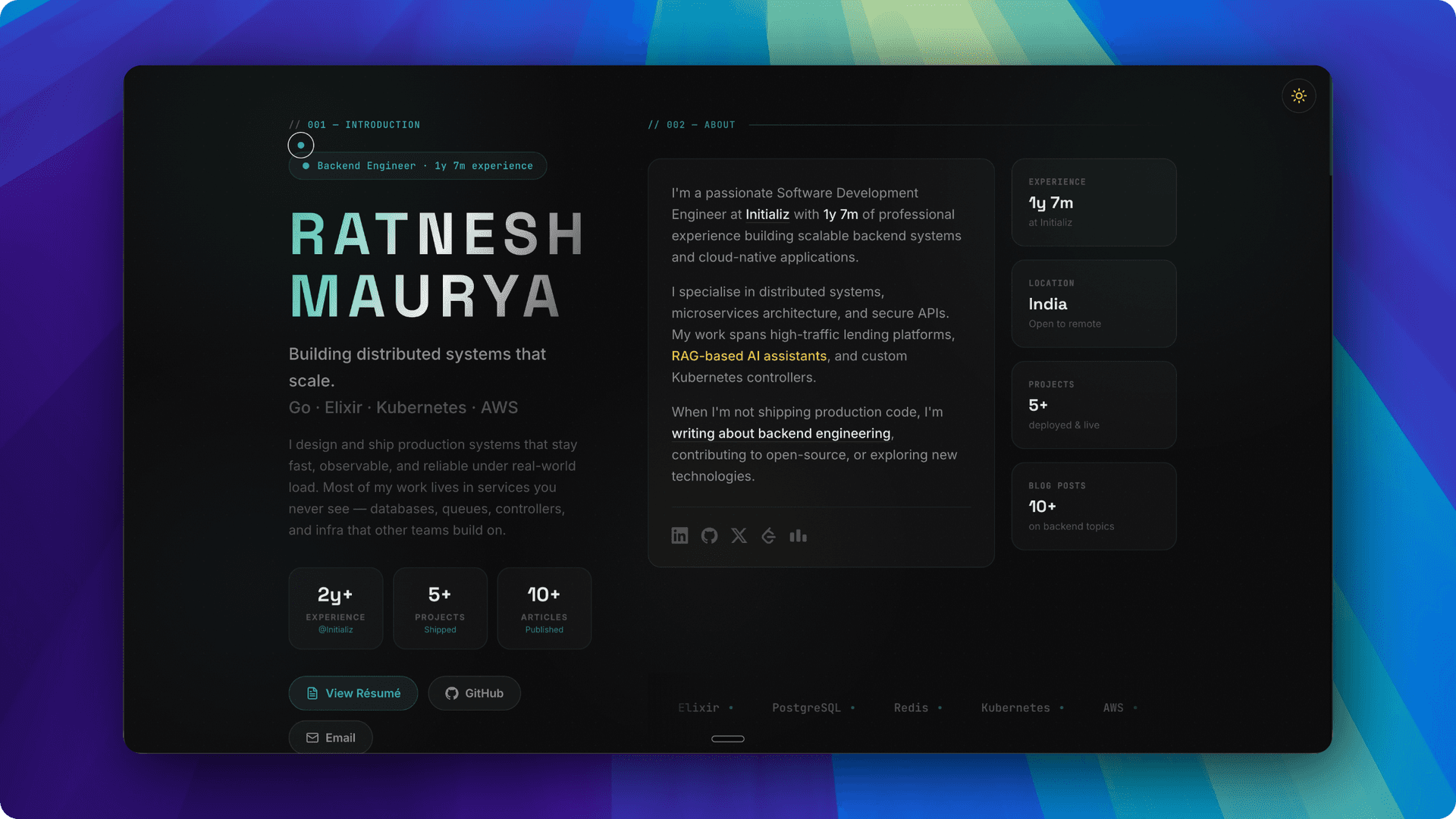 Personal Website image 1