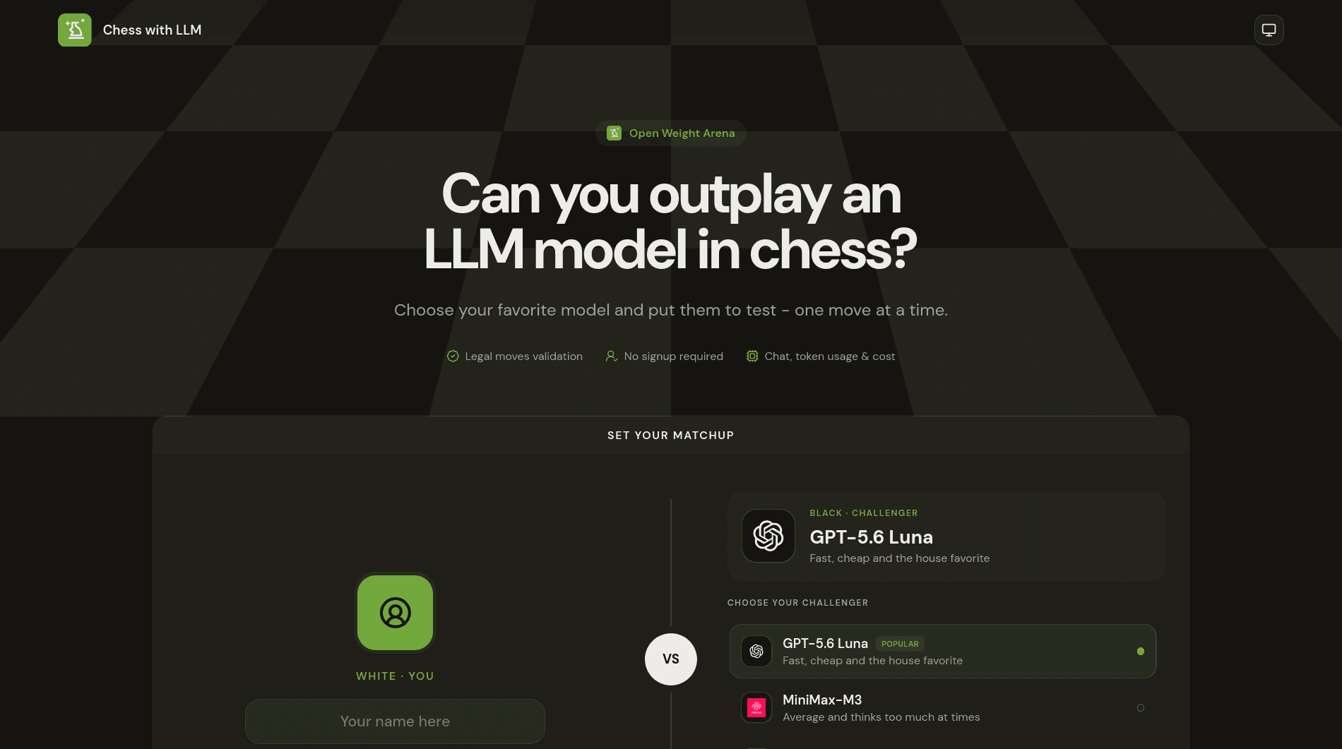 Chess with LLM image 1