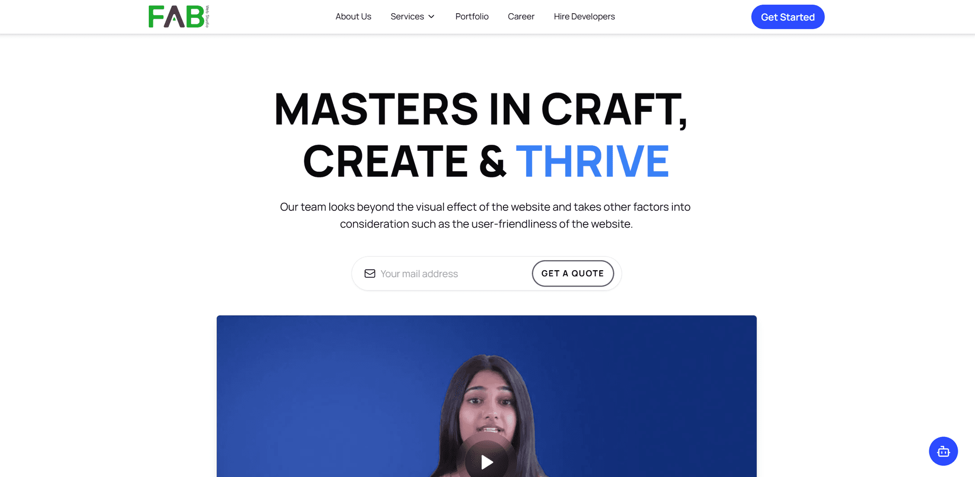 FAB Web Studio – Company Website Redesign image 1