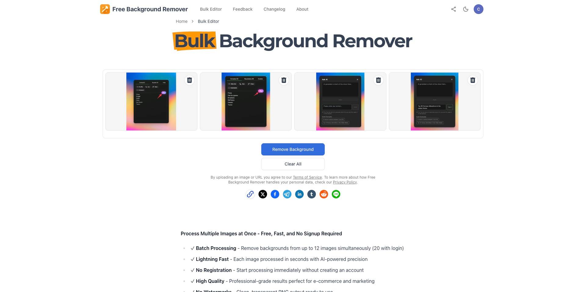 Bulk Background Remover image 1