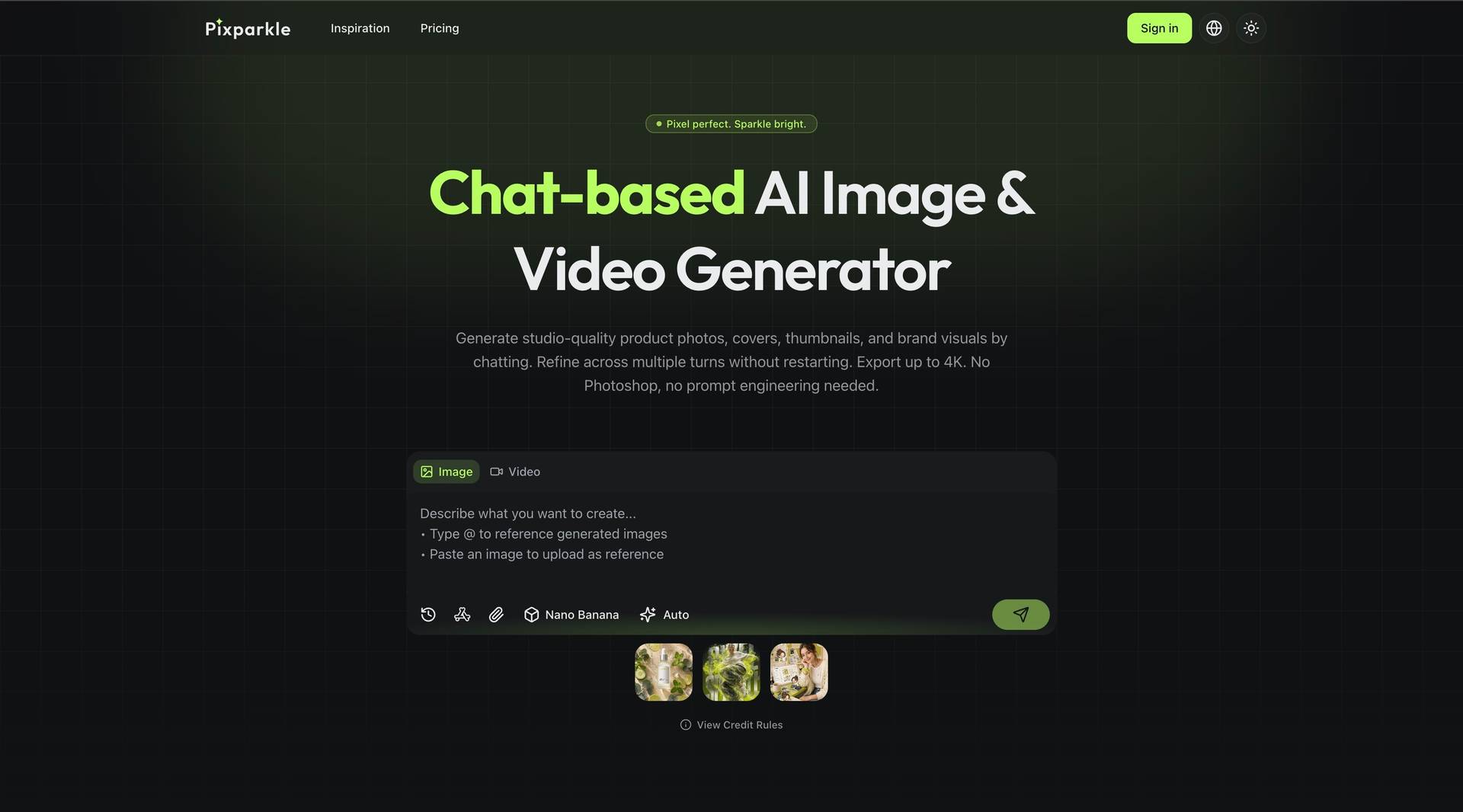 Pixparkle - Chat-based AI Image Generator image 1
