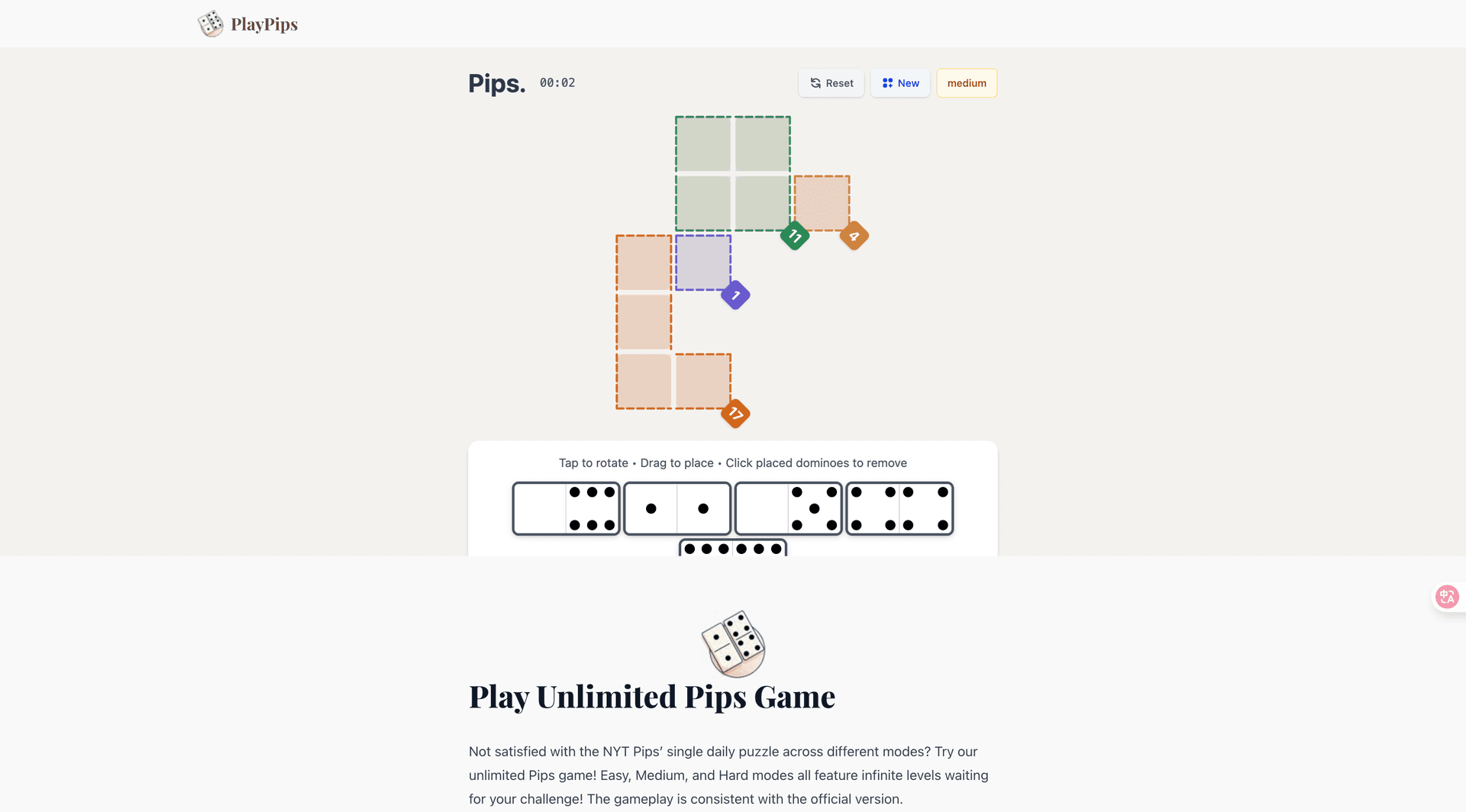 Play Unlimited Pips Game | PlayPips screenshot 1
