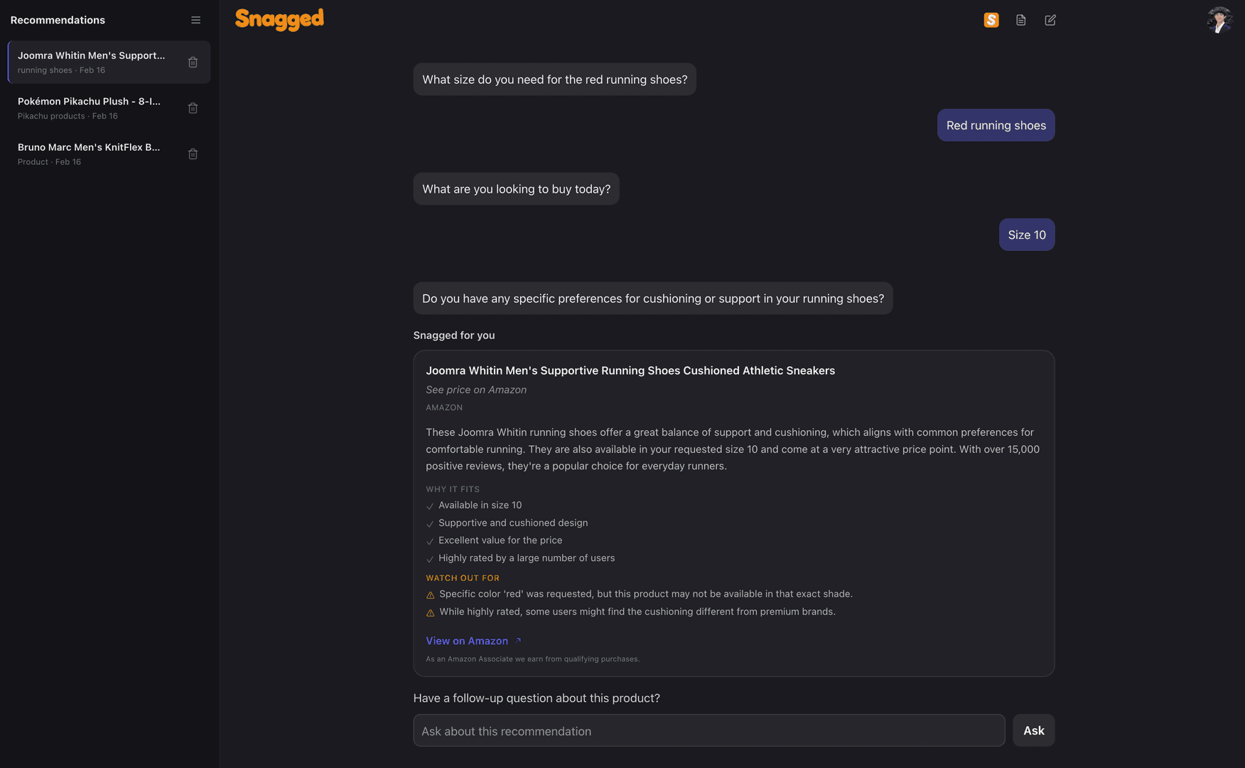 Snagged — Your AI Shopping Concierge image 3