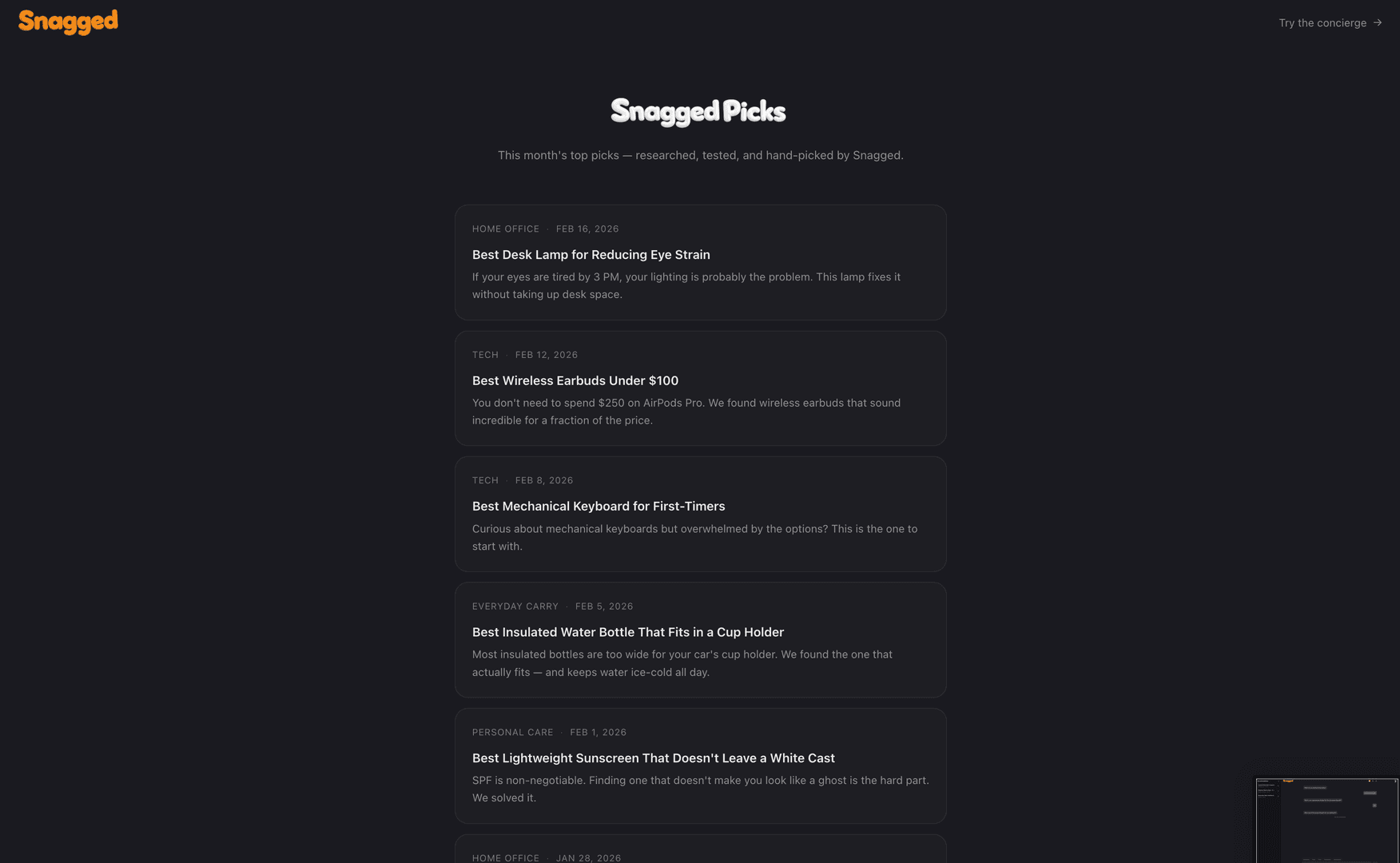 Snagged — Your AI Shopping Concierge image 1