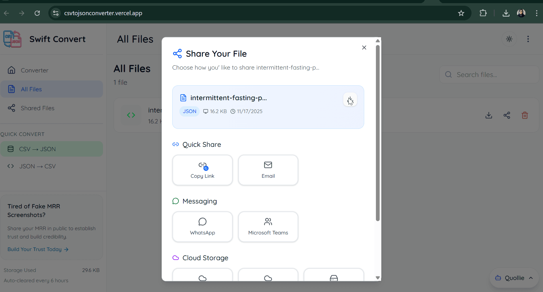 CSV to JSON Converter | Swift Convert image 1