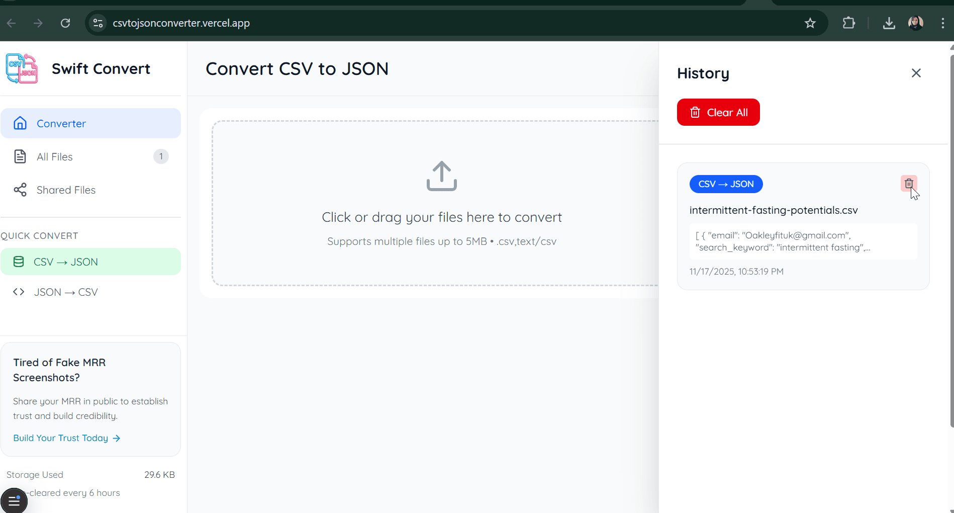 CSV to JSON Converter | Swift Convert image 2