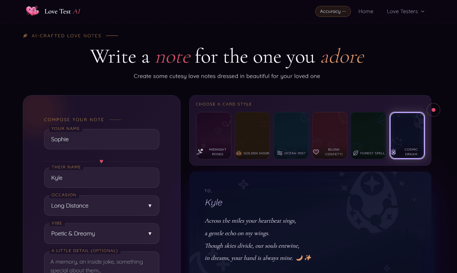 LoveTestAI: AI Love Compatibility Test Suite image 2