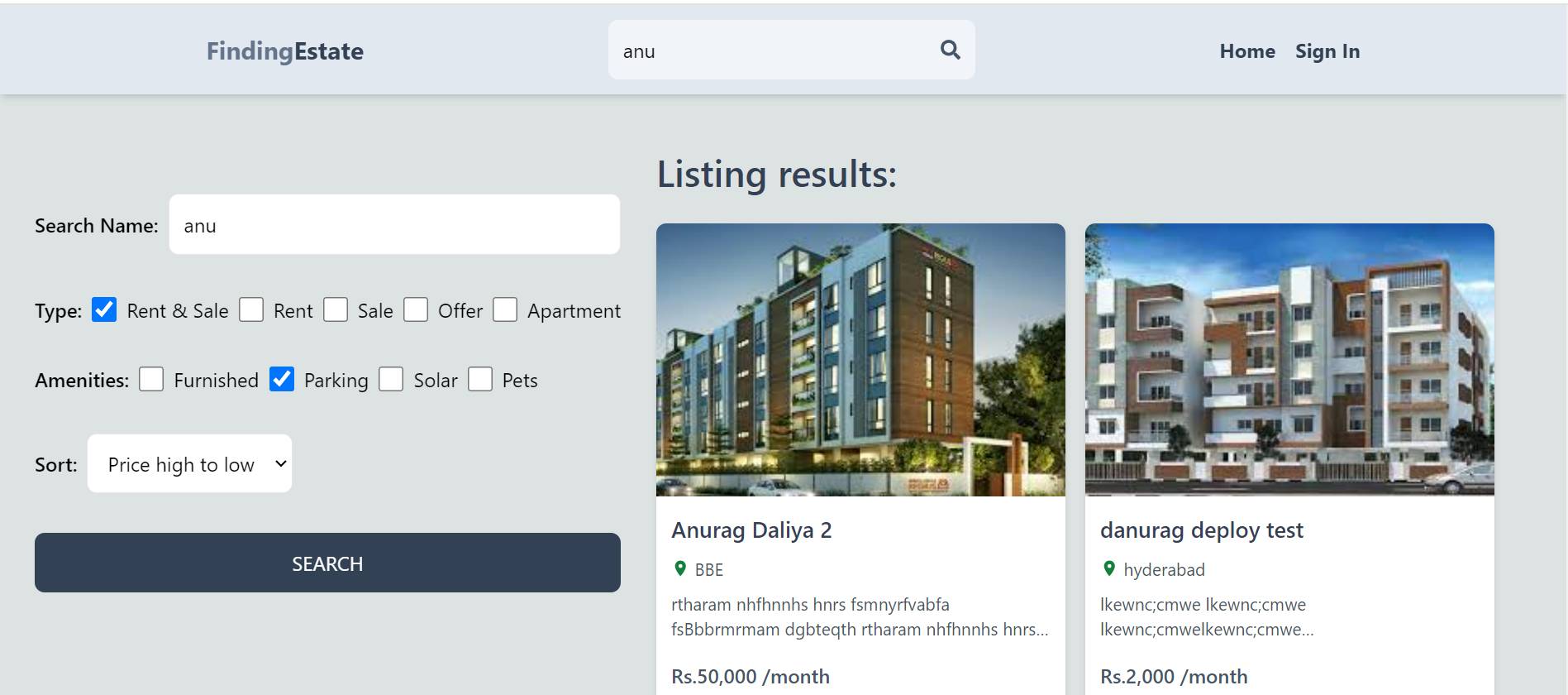 Finding Estate