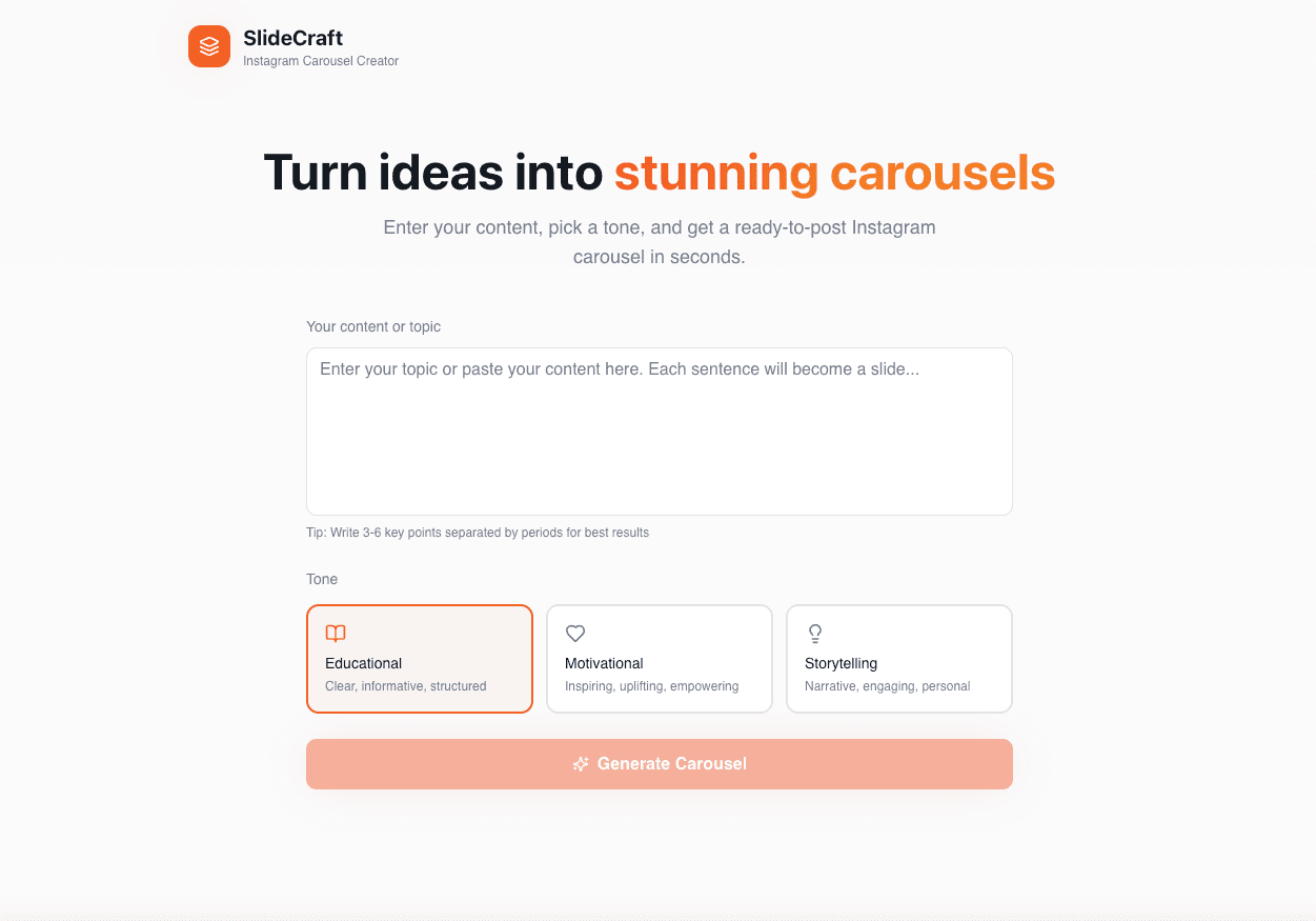 SlideCraft Studio | Create Stunning Carousels image 1