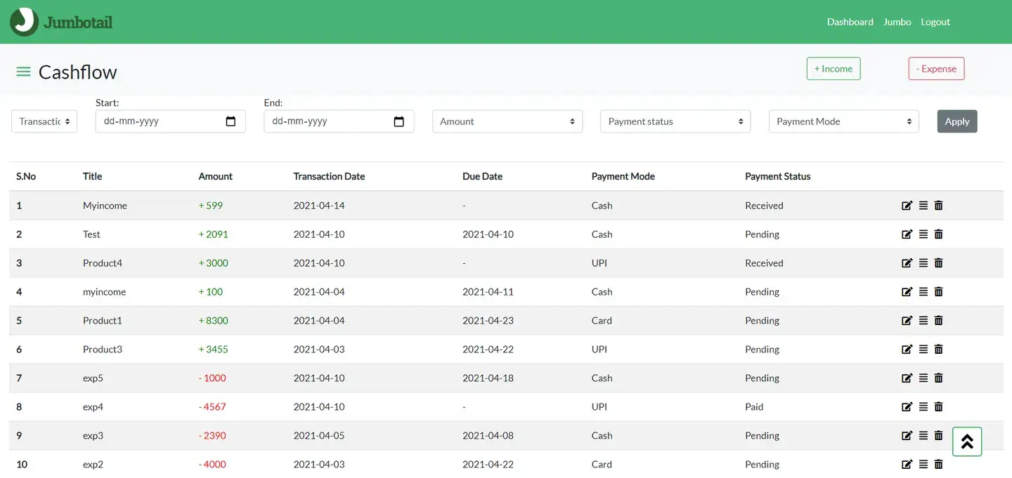 JumboTail : Cash Flow Management App image 2