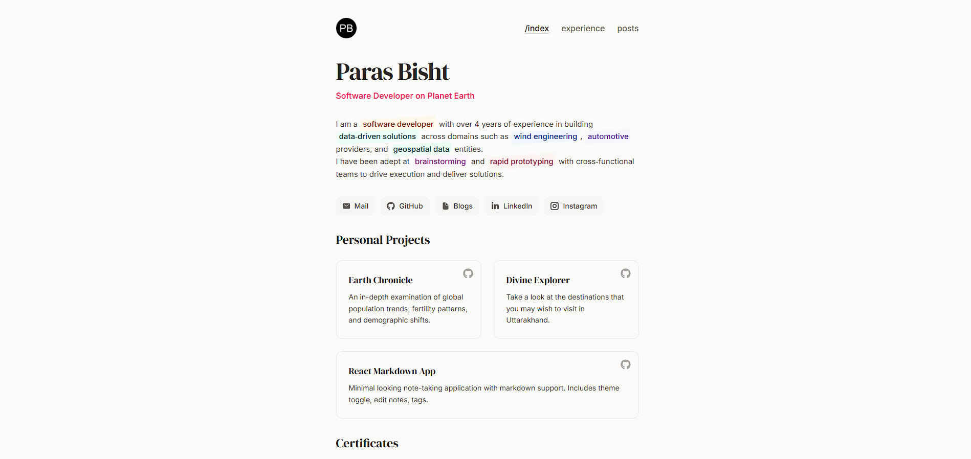 Paras Bisht - Web Portfolio image 1