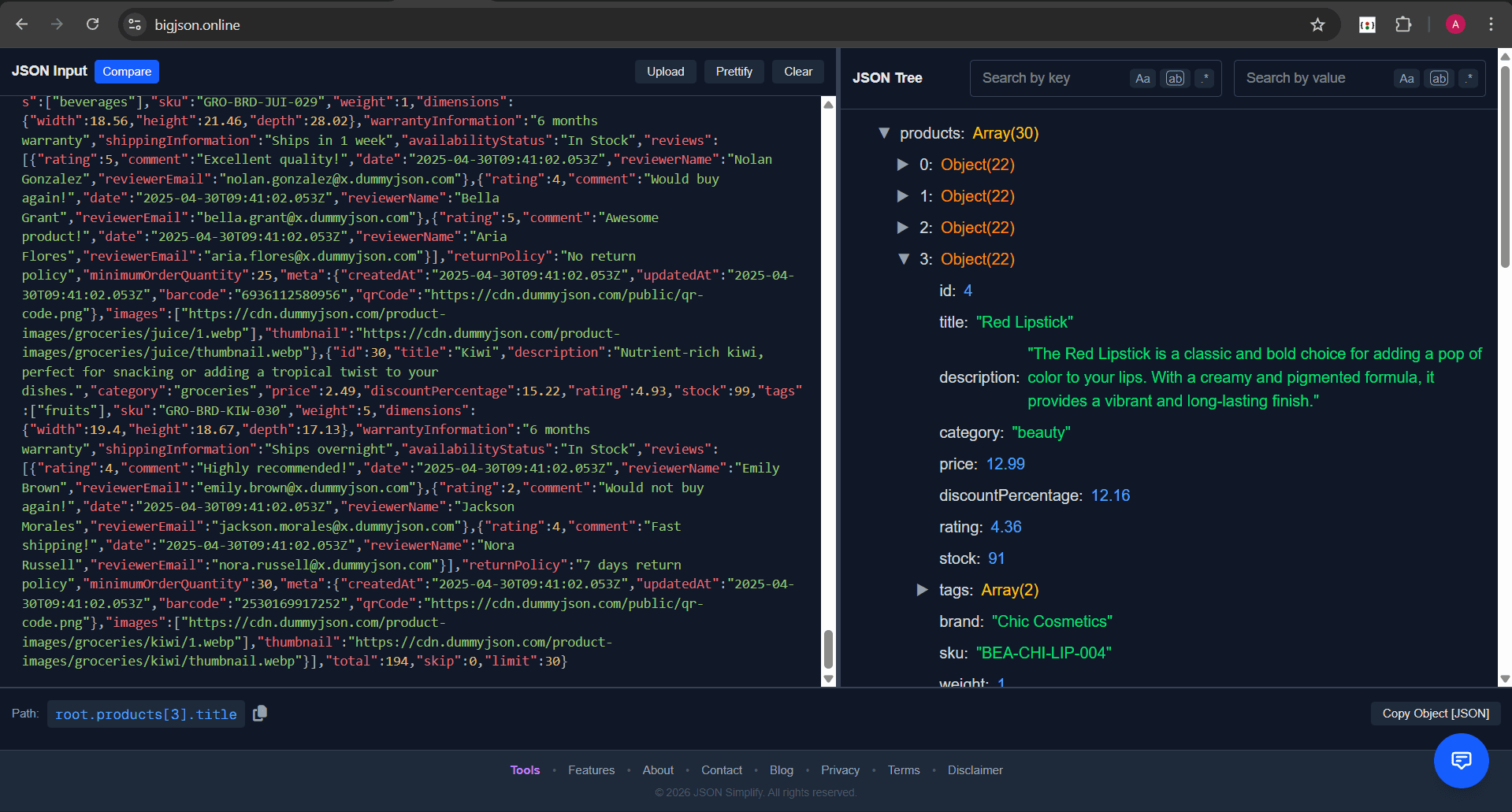 Big JSON - Online JSON Formatter & Validator image 2