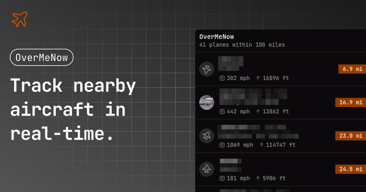 OverMeNow - Aircraft Tracker image 1