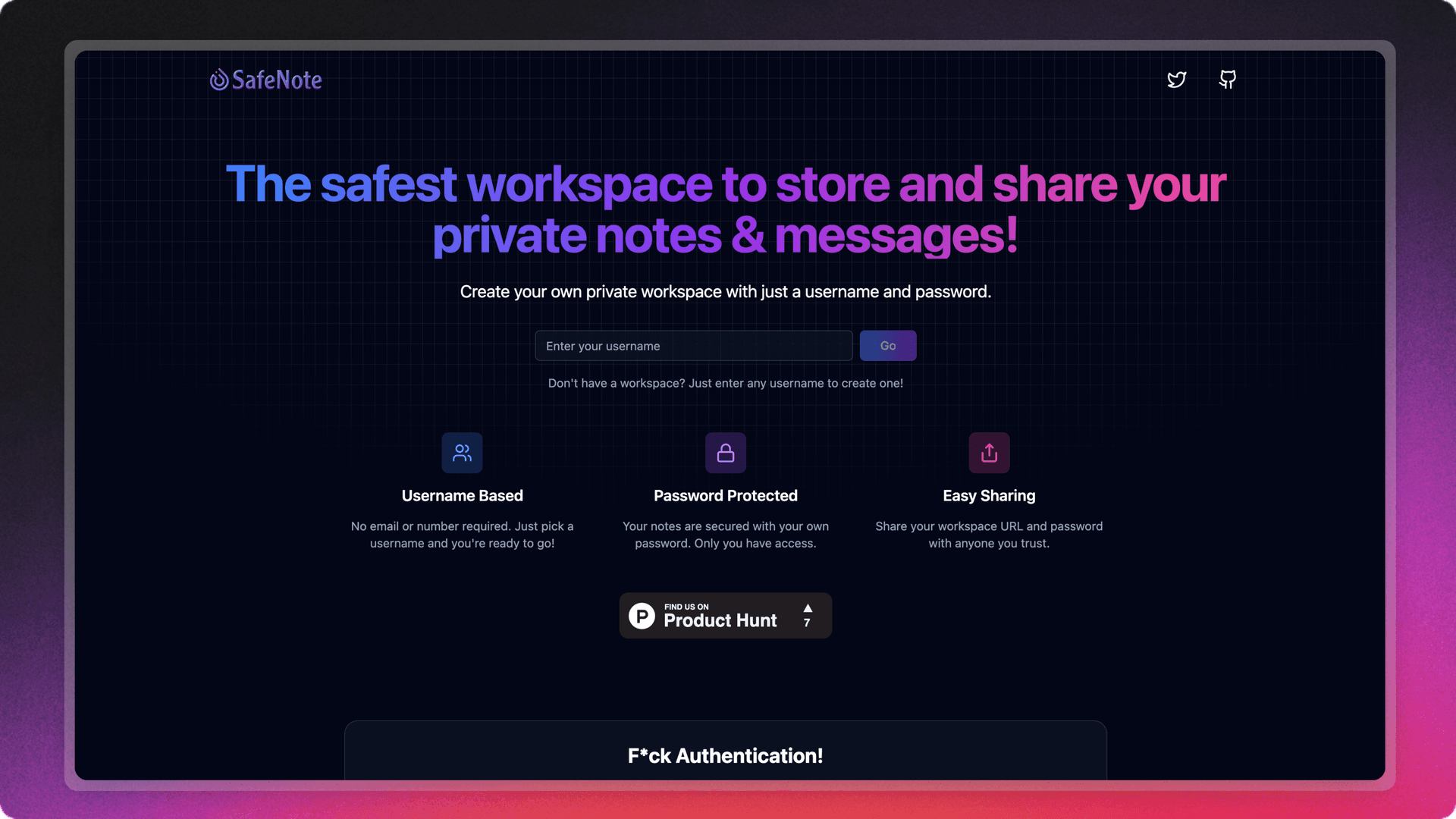 SafeNote - F*ck Authentication! image 3