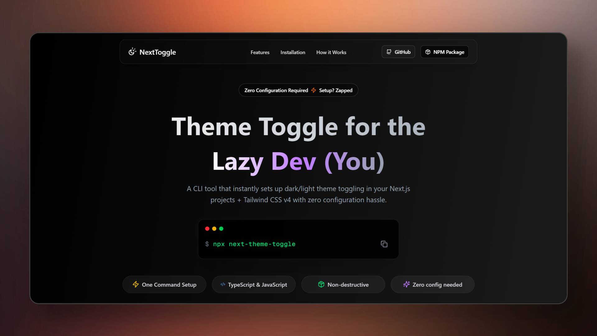 Next Theme Toggle - Fast Theme Setup for Next.js image 2