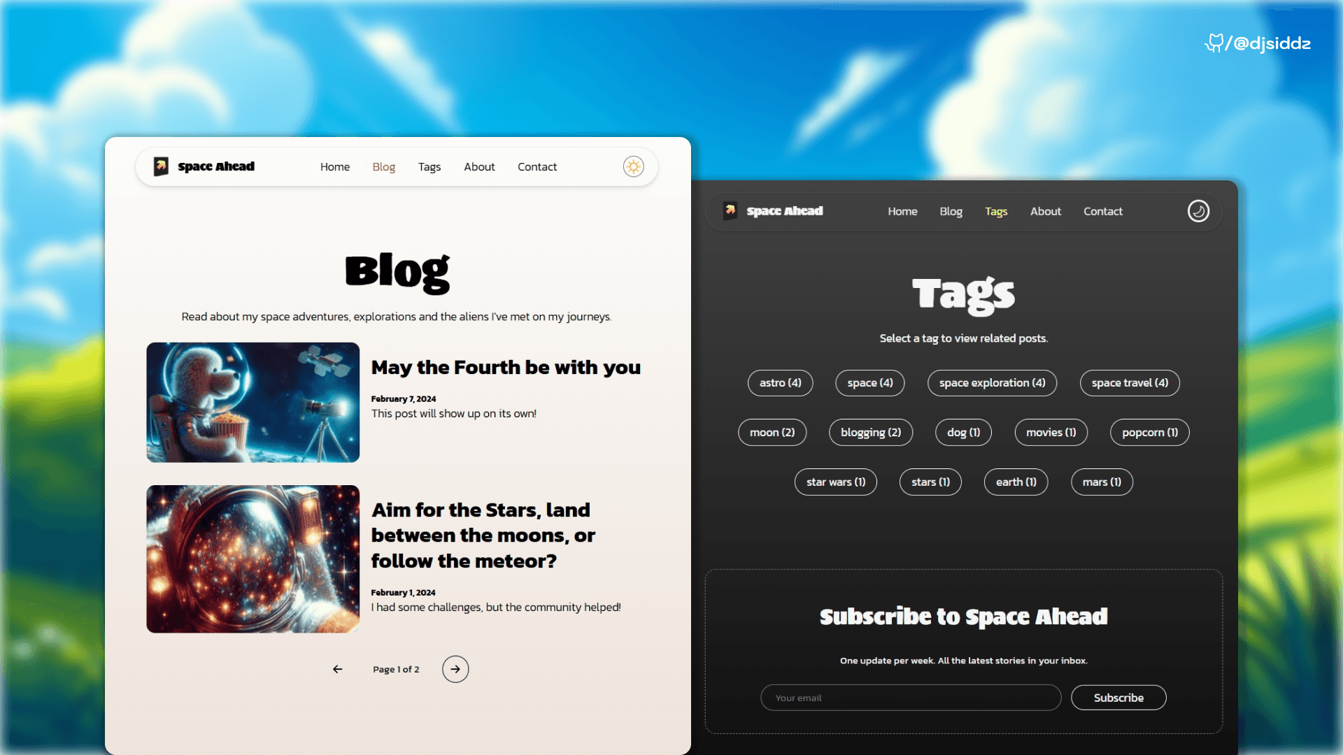 Space Ahead | Astro Personal Blog Theme image 2
