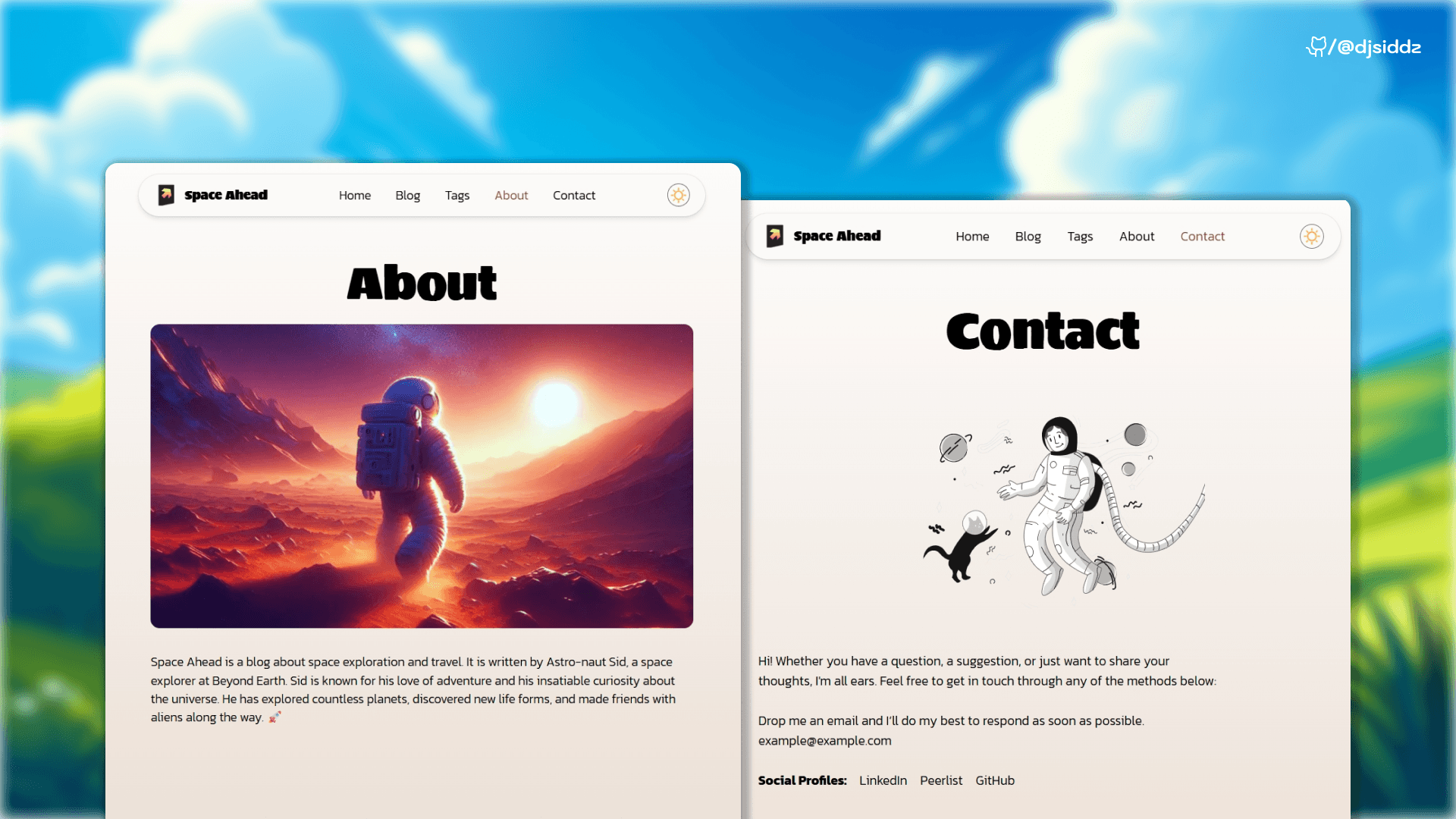 Space Ahead | Astro Personal Blog Theme image 1