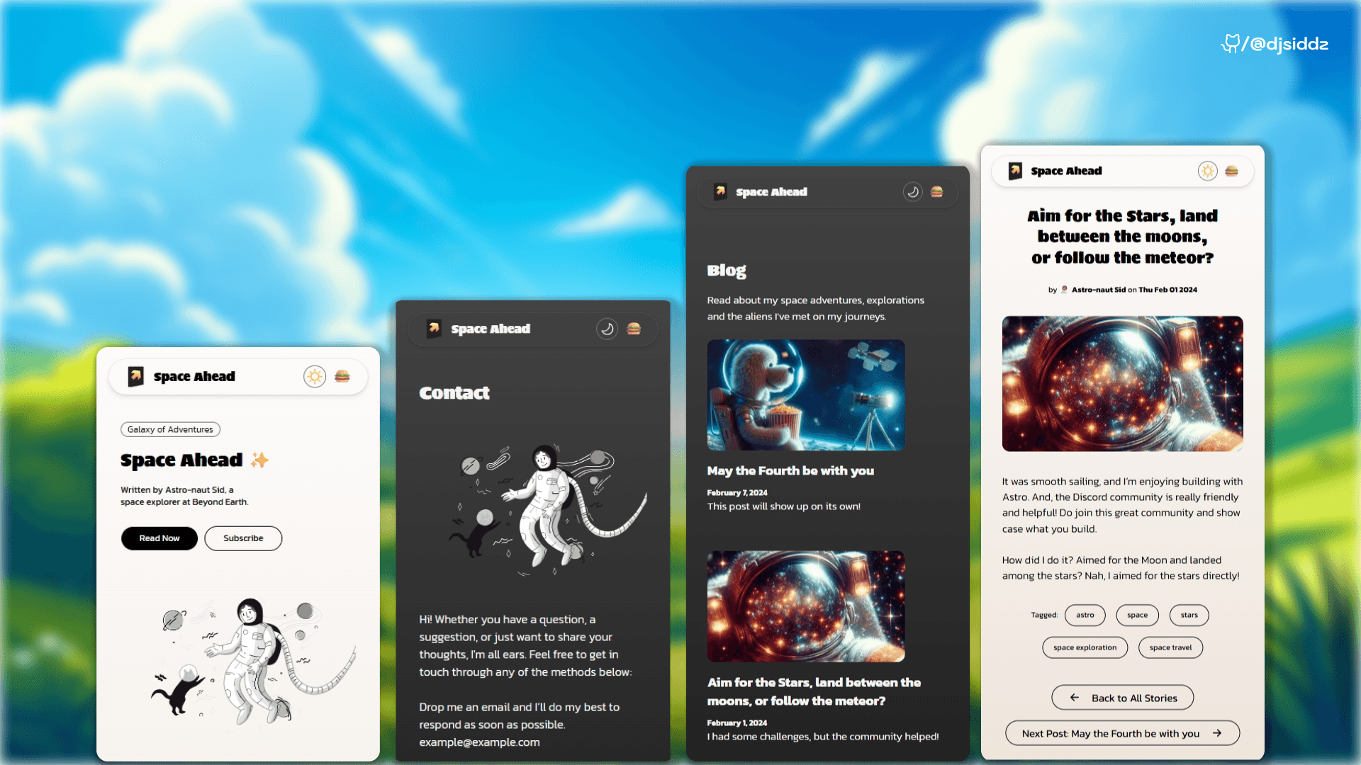 Space Ahead | Astro Personal Blog Theme image 3