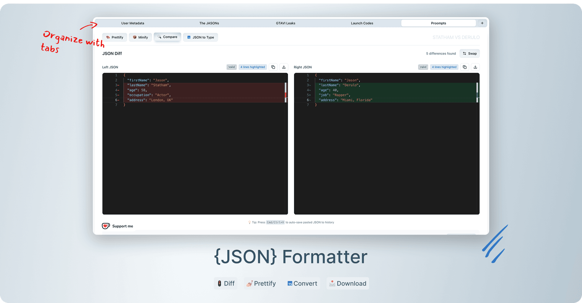 {JSON} Formatter image 2