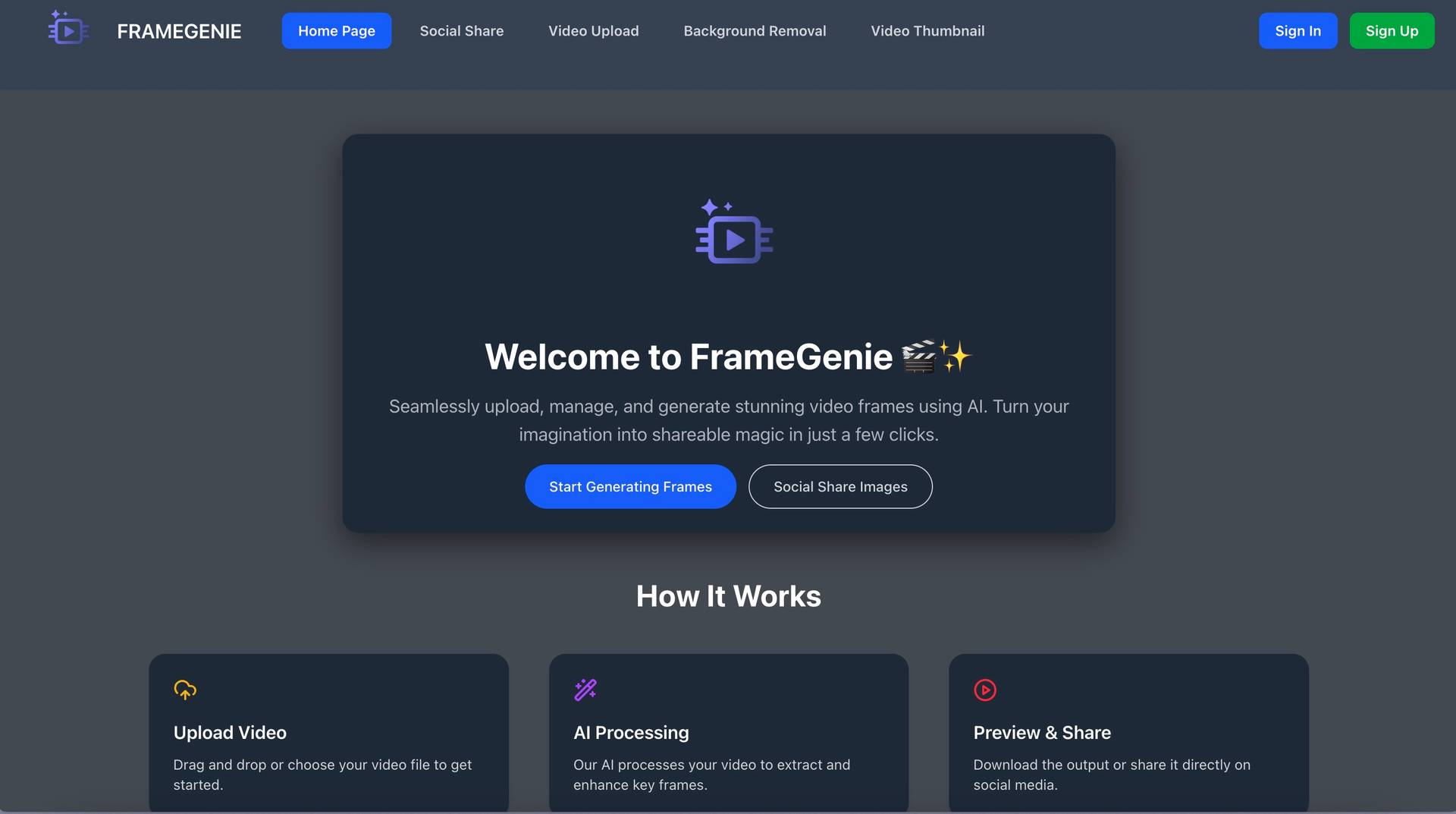 GitHub - amitkukrejadev/framegenie image 1