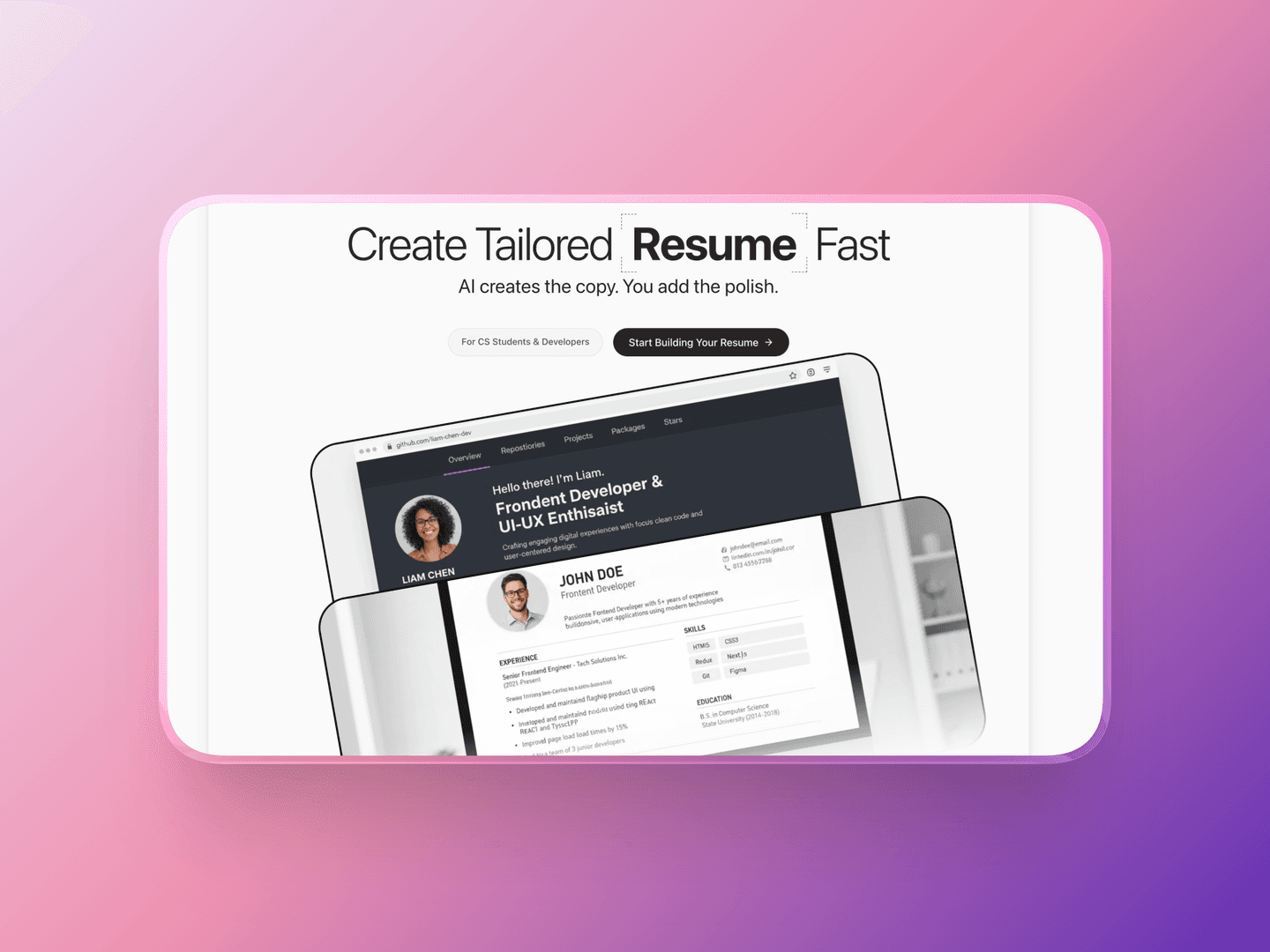 GitCV | GitHub Resume Builder image 1