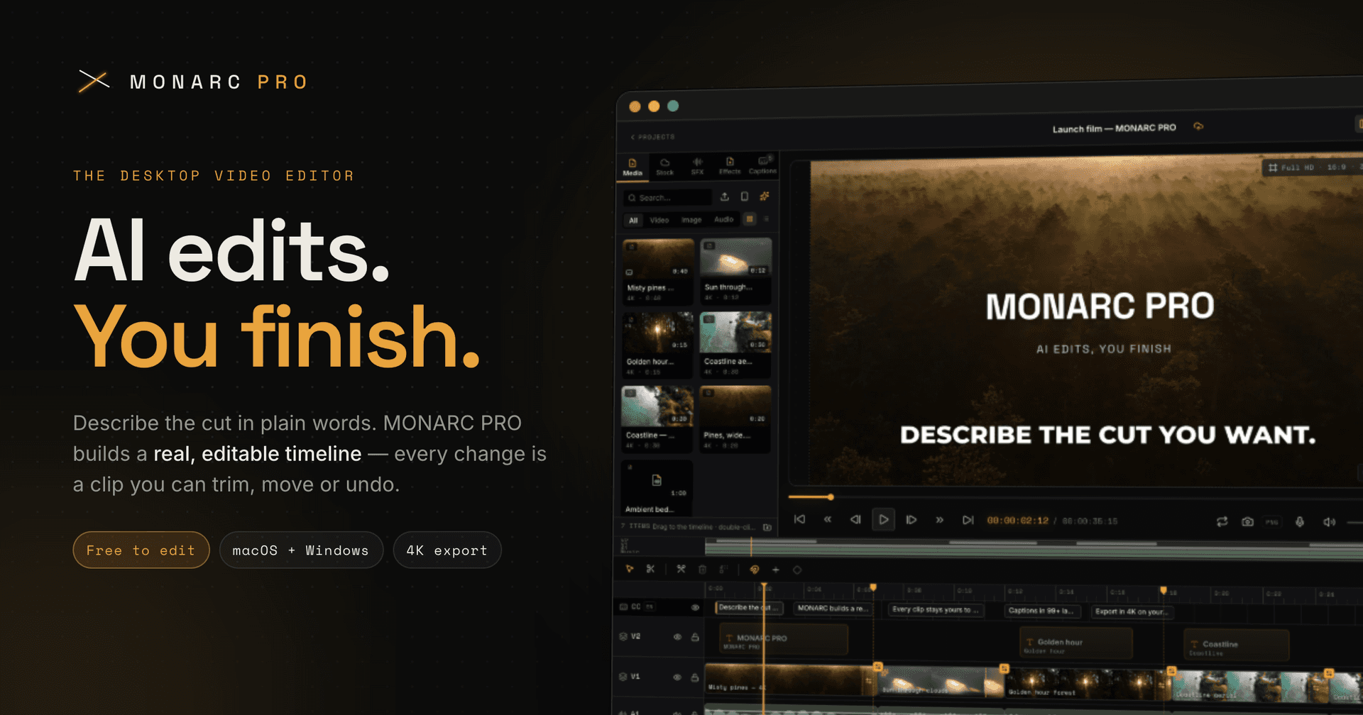 MONARC PRO — The desktop video editor. image 2