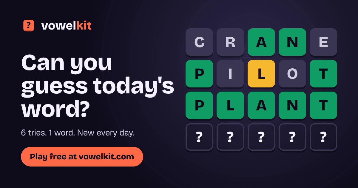 Vowelkit: Daily Word Guessing Game image 1