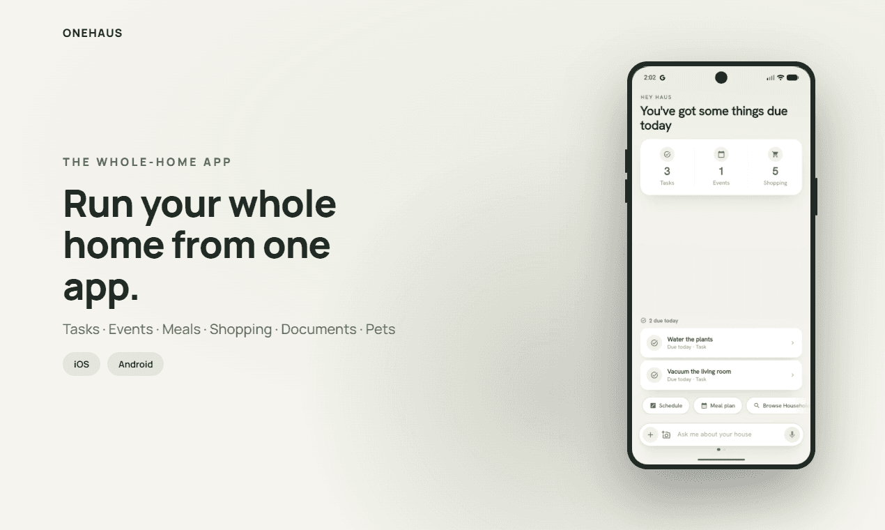 OneHaus: Run your whole home from one app image 1