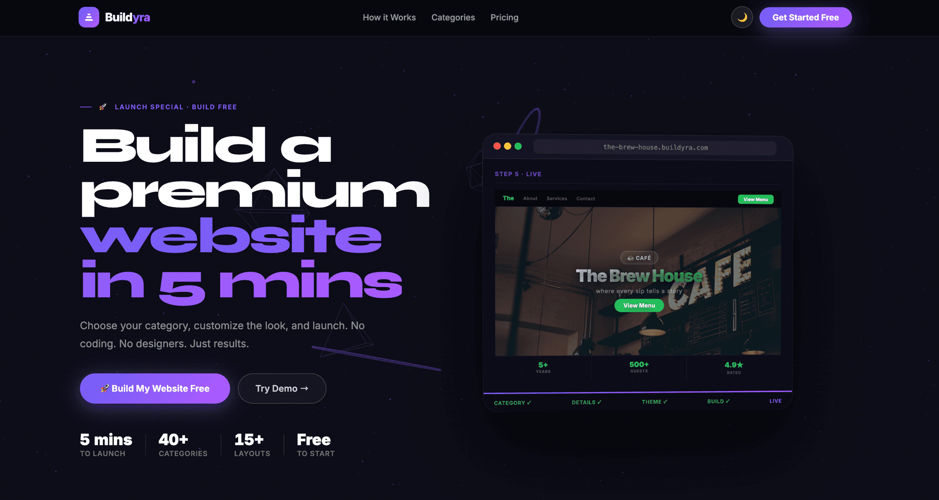 Buildyra — Build a premium website in 5 min image 4