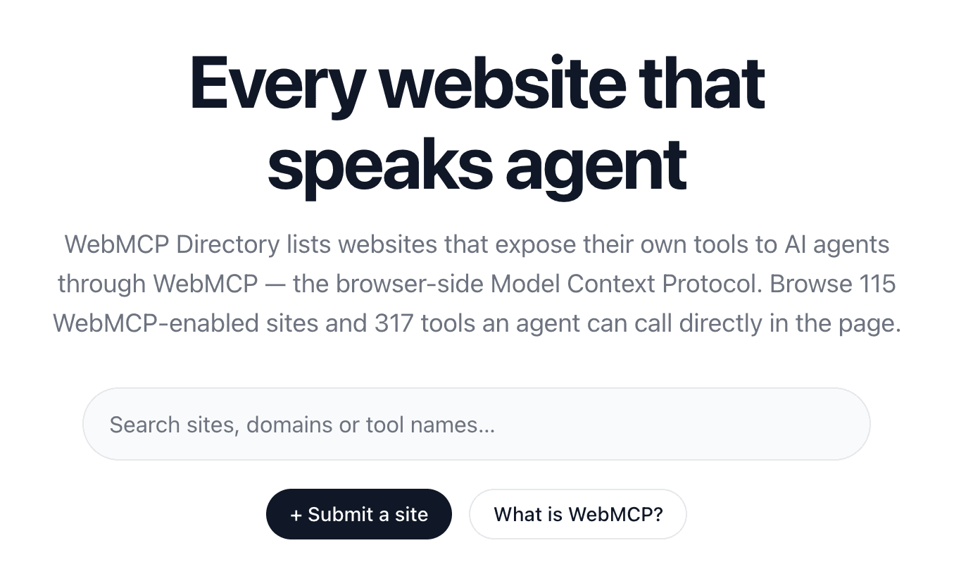 WebMCP Directory image 1