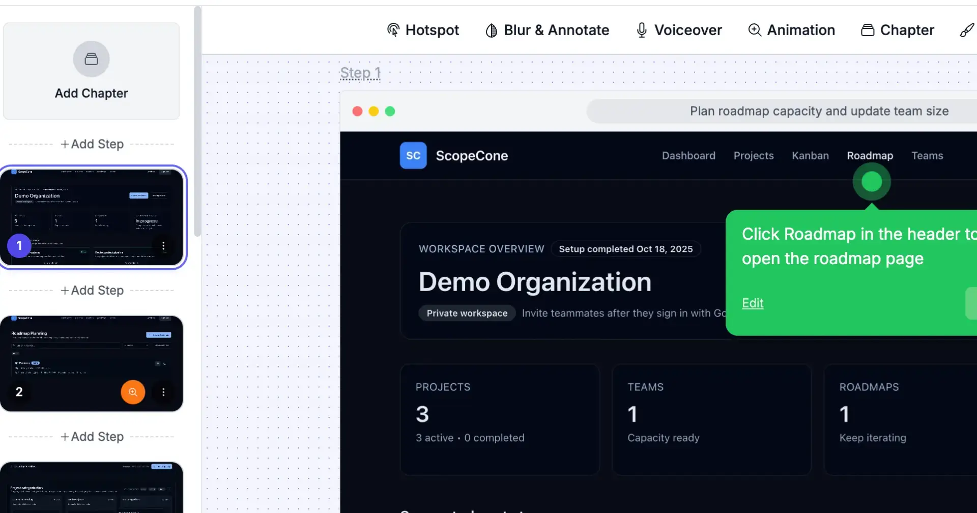 Recording Supademo walkthroughs with Playwright