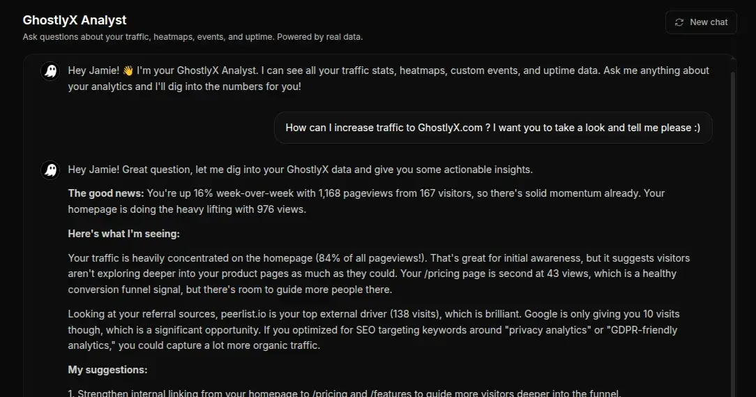 Ask Your Analytics Anything, Privately | GhostlyX