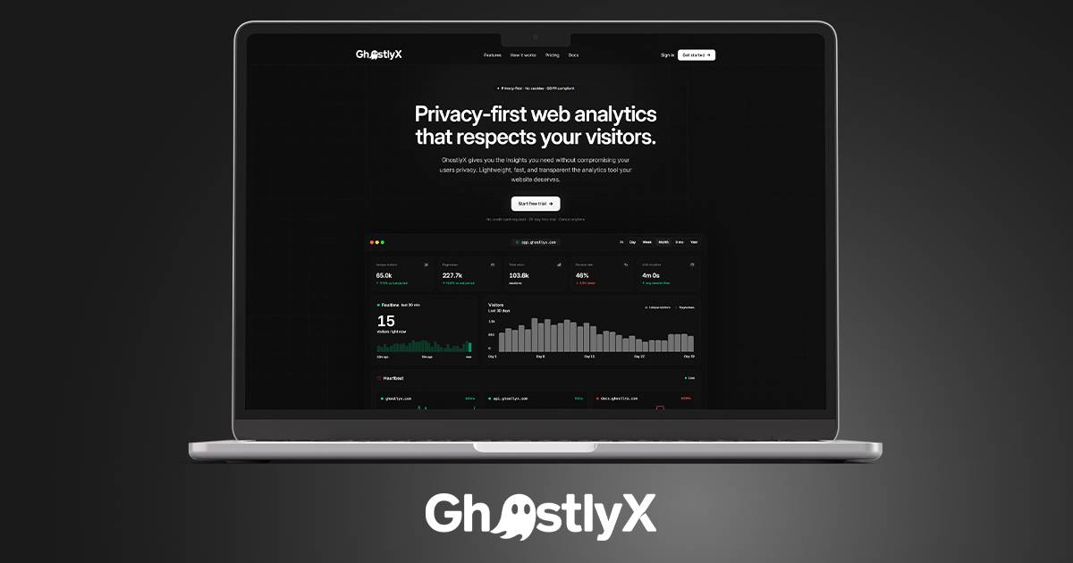 GhostlyX Privacy-First Web Analytics image 2