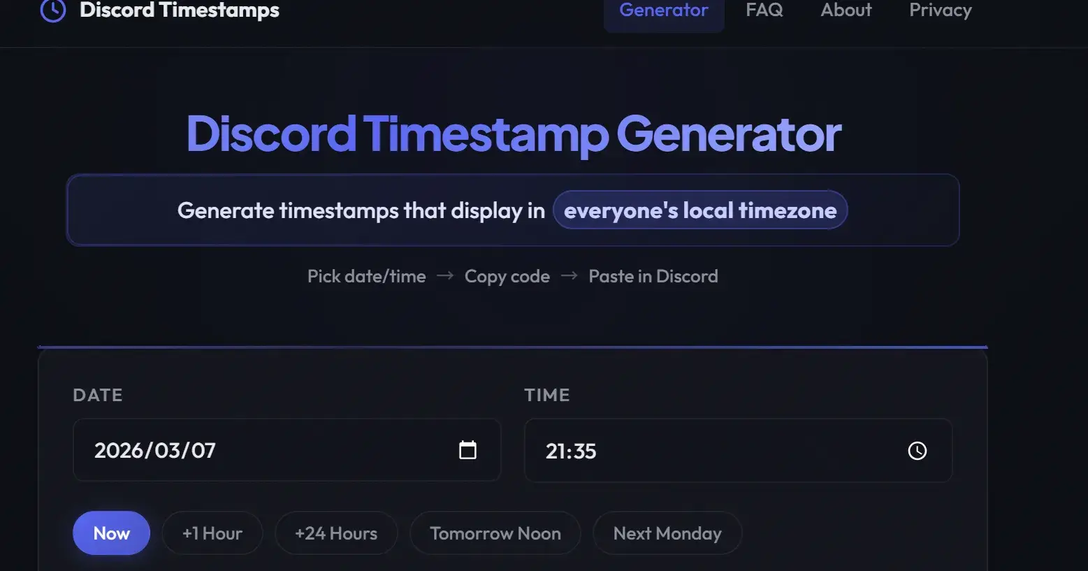 Why I Built a Discord Timestamp Generator