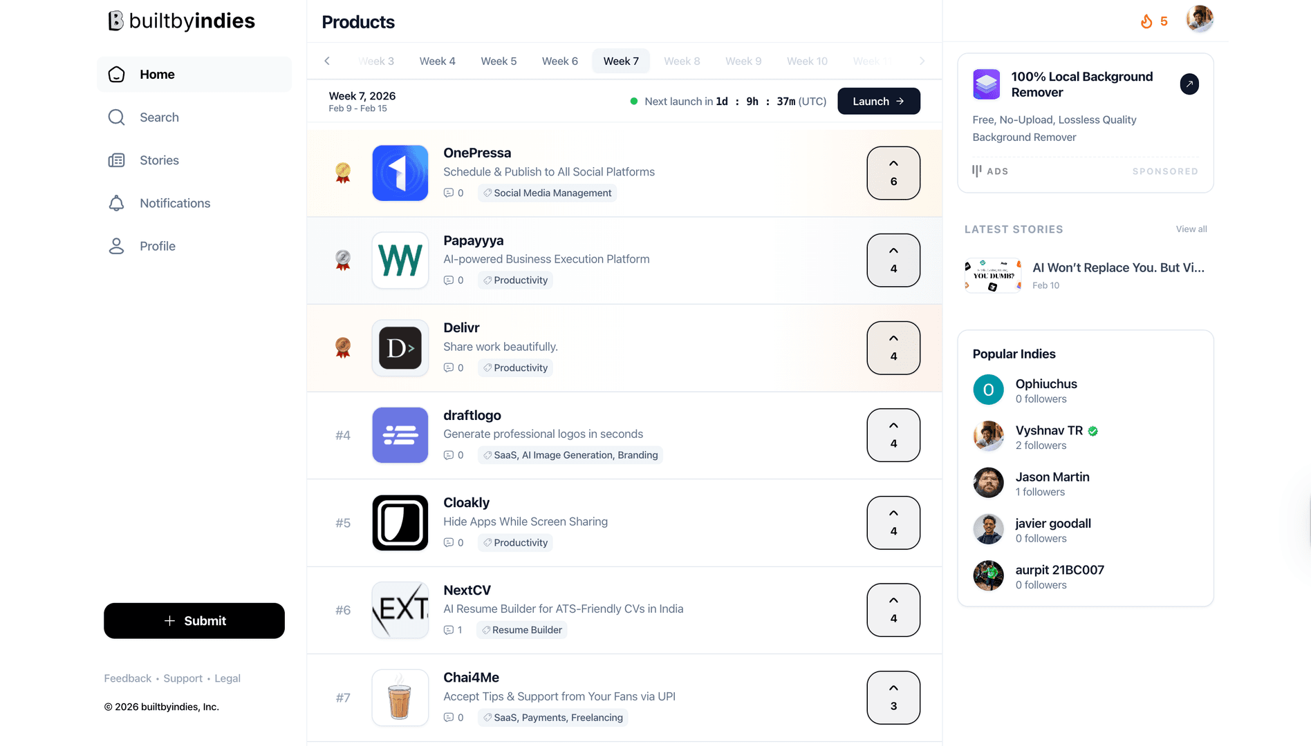 BuiltByIndies - A community for indiehackers image 1