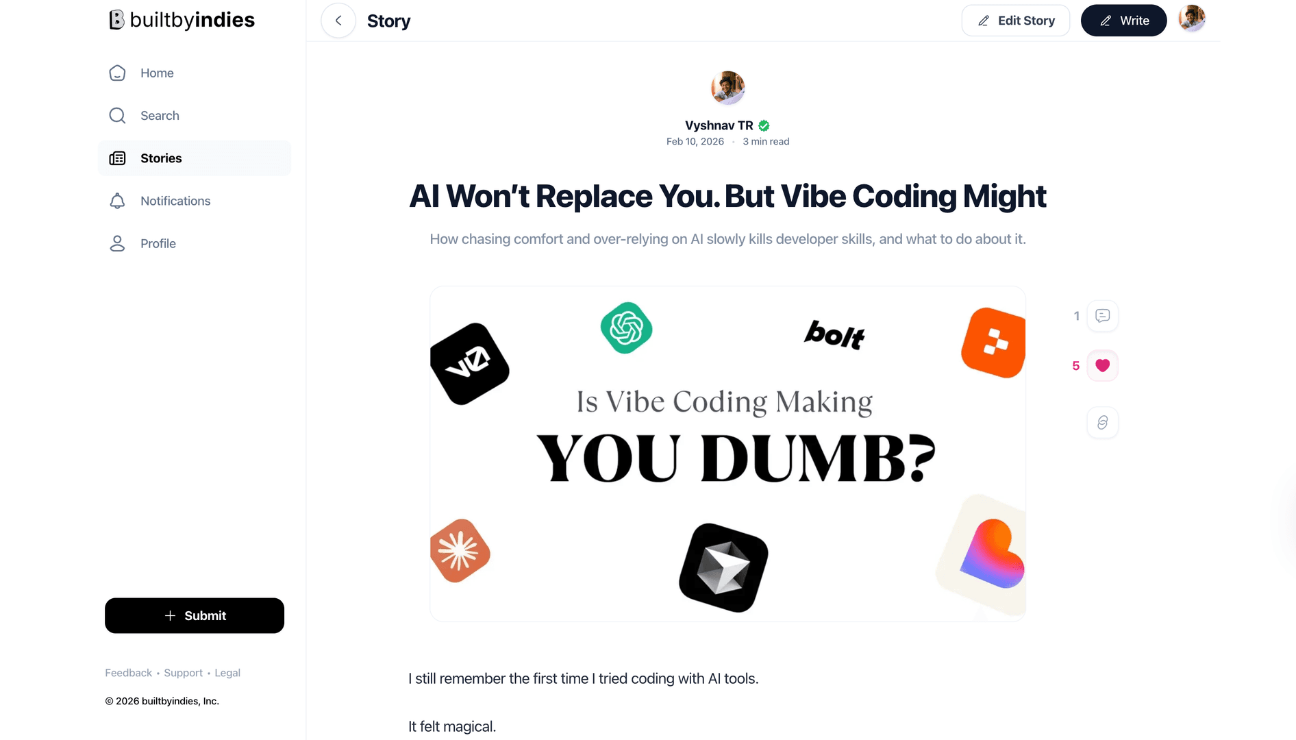 BuiltByIndies - A community for indiehackers image 3