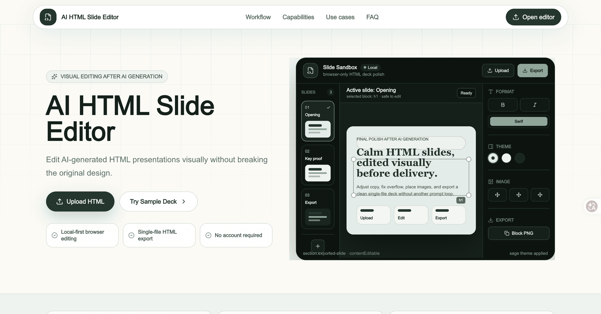 AI HTML Slide Editor image 1