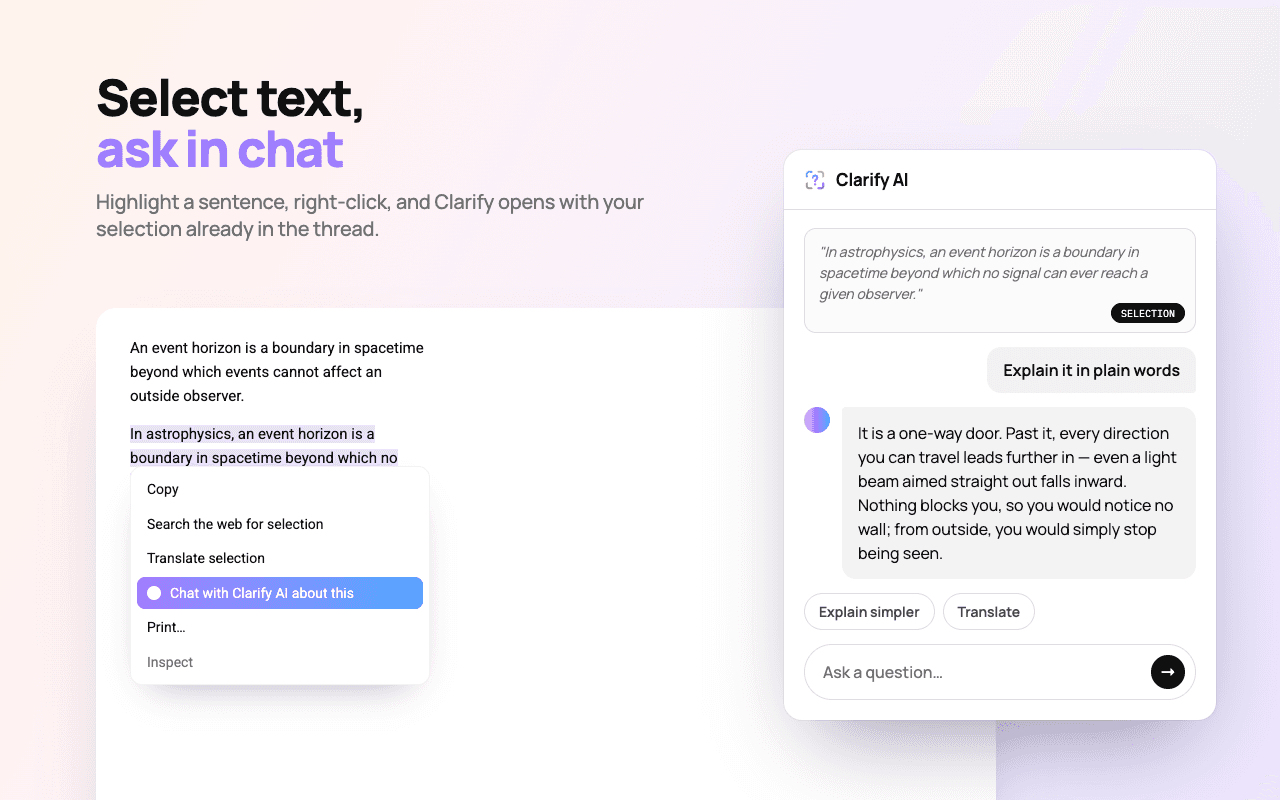 Clarify AI: Screen Answers image 3
